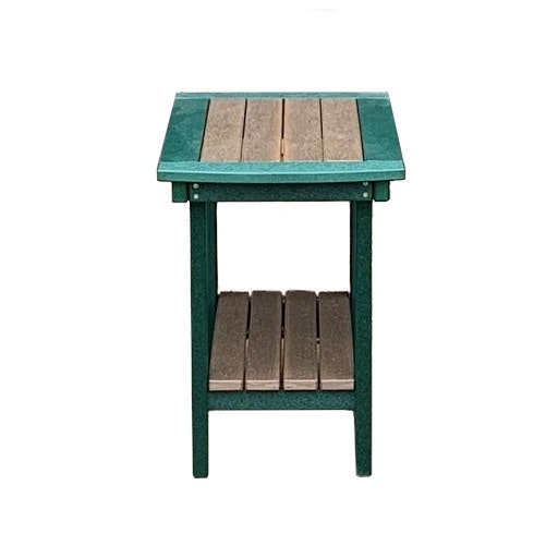 Green Country Decor Poly End Table Premium End Table with Border