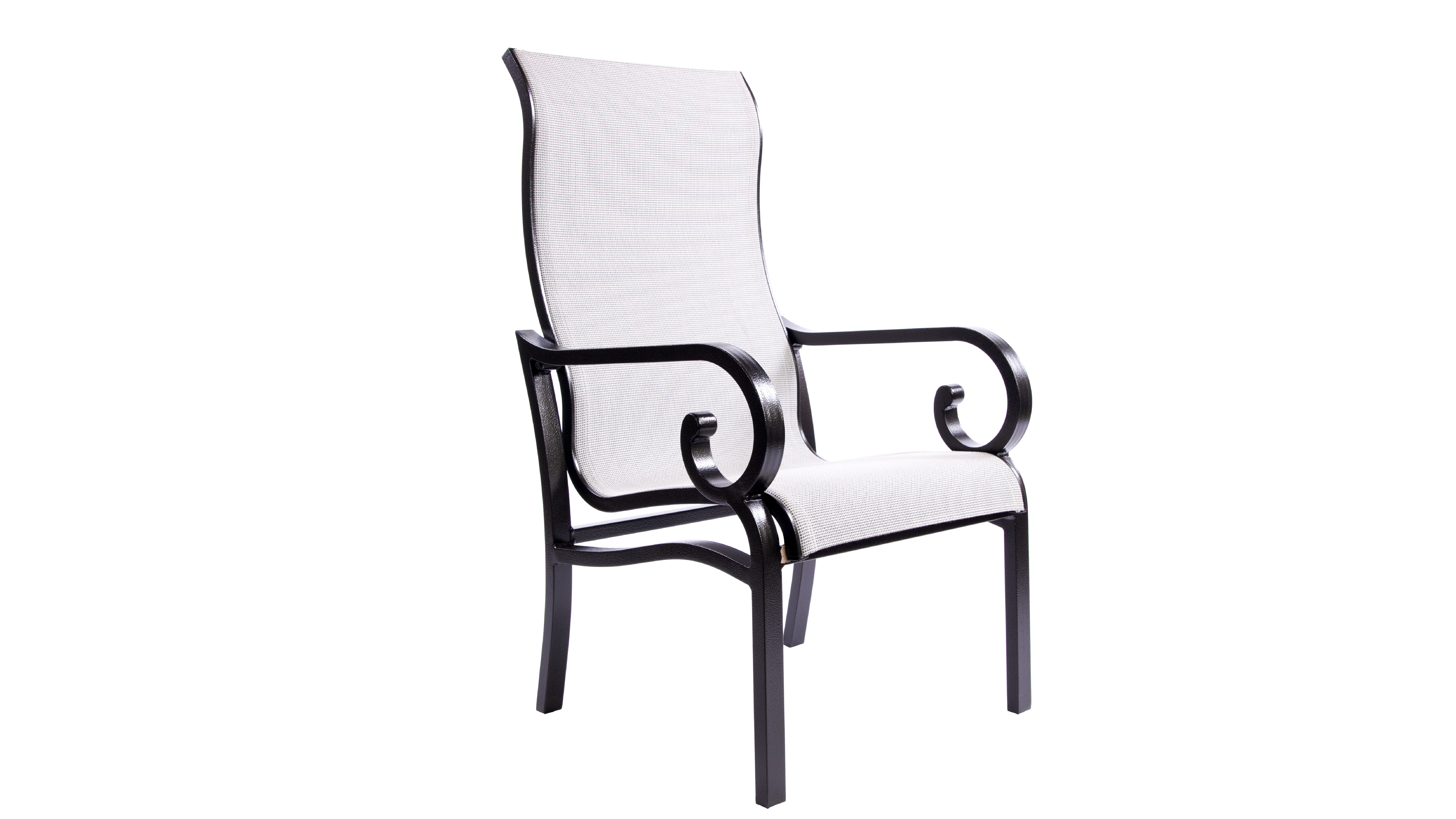 American Home Stationary Dining Chair Estate Sling Stationary Aluminum Dining Chair