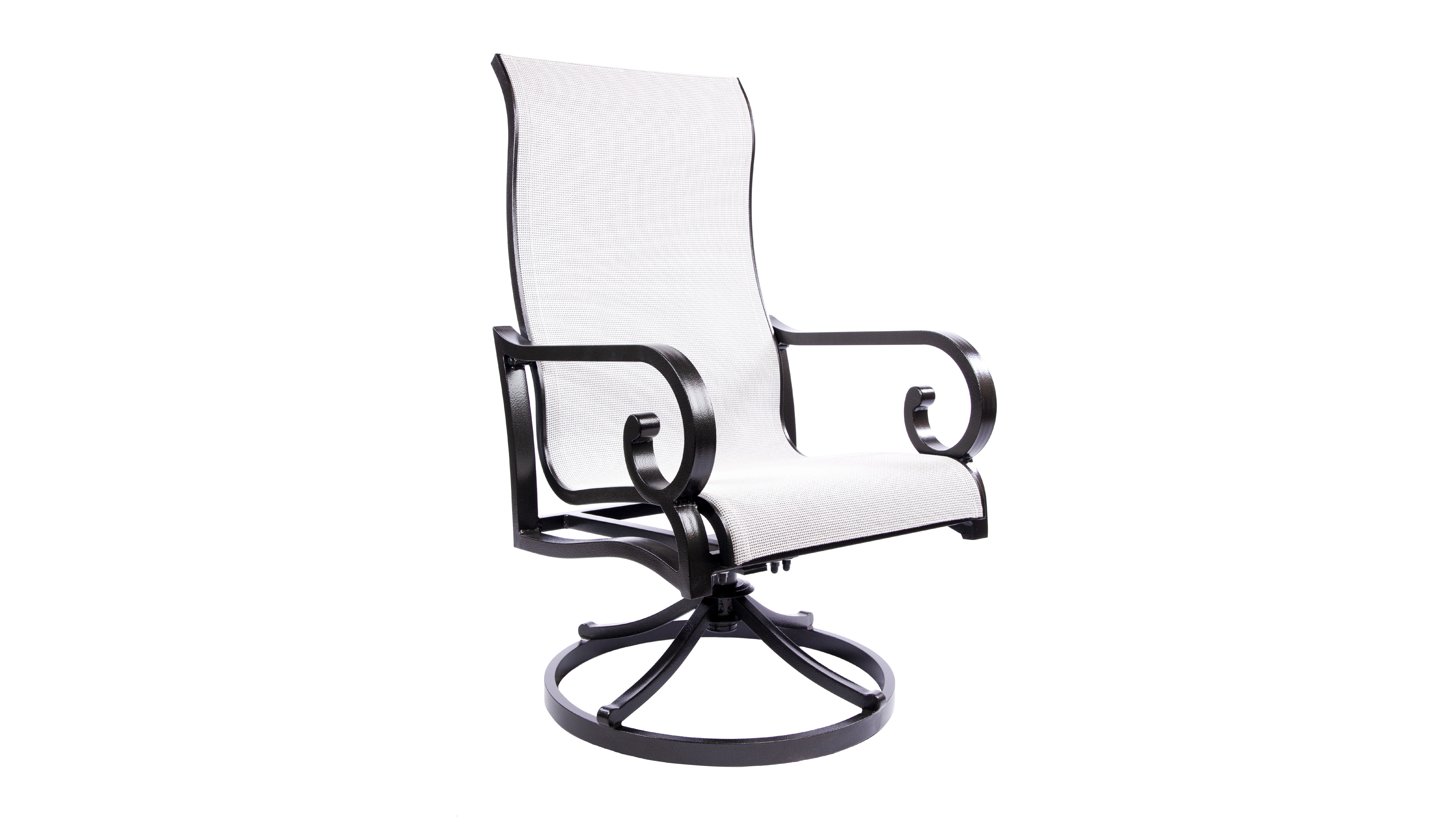 American Home Swivel Dining Chair Estate Sling Swivel Aluminum Dining Chair