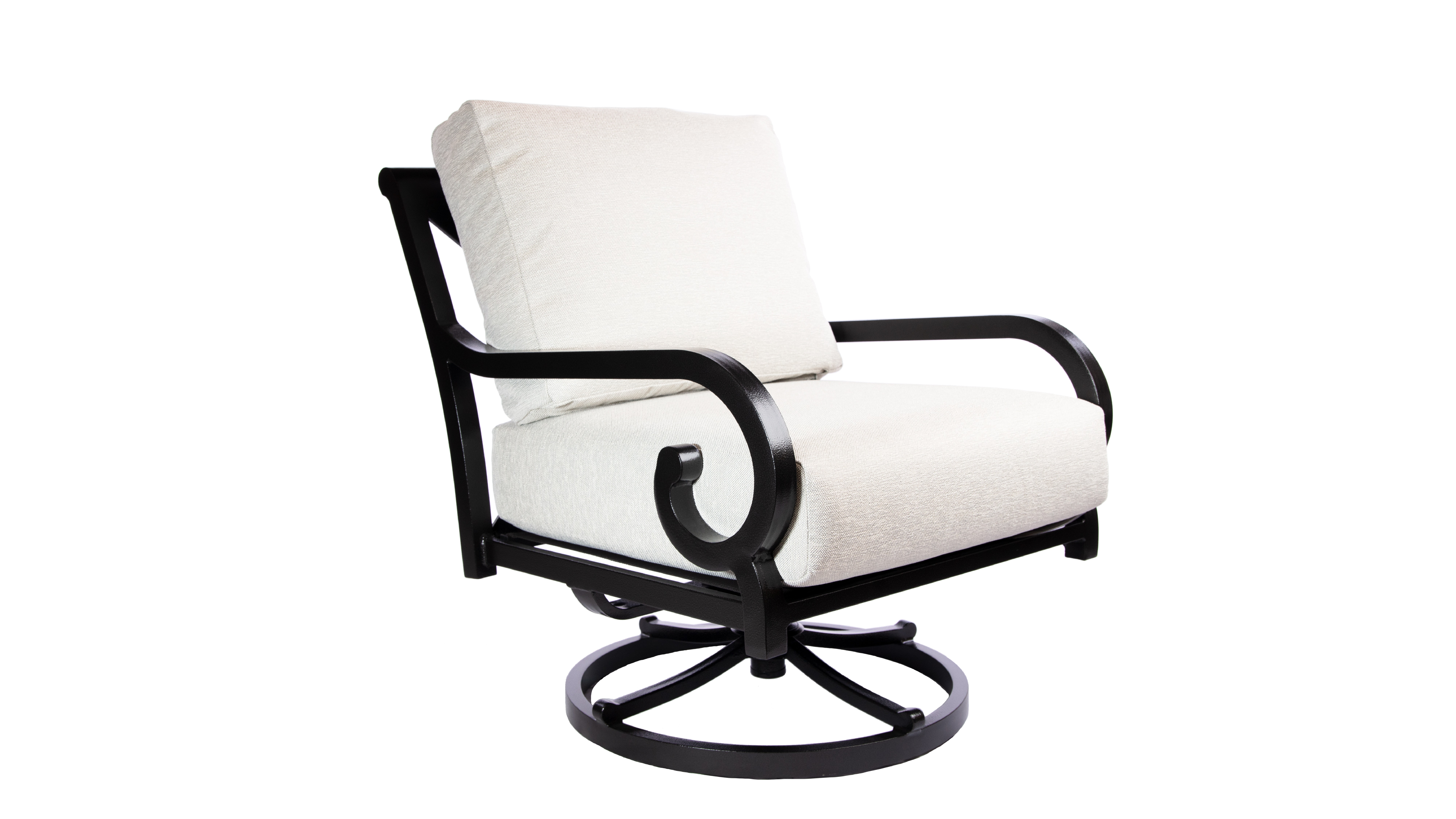 Estate Cushion Aluminum Swivel Rocker Lounge Chair