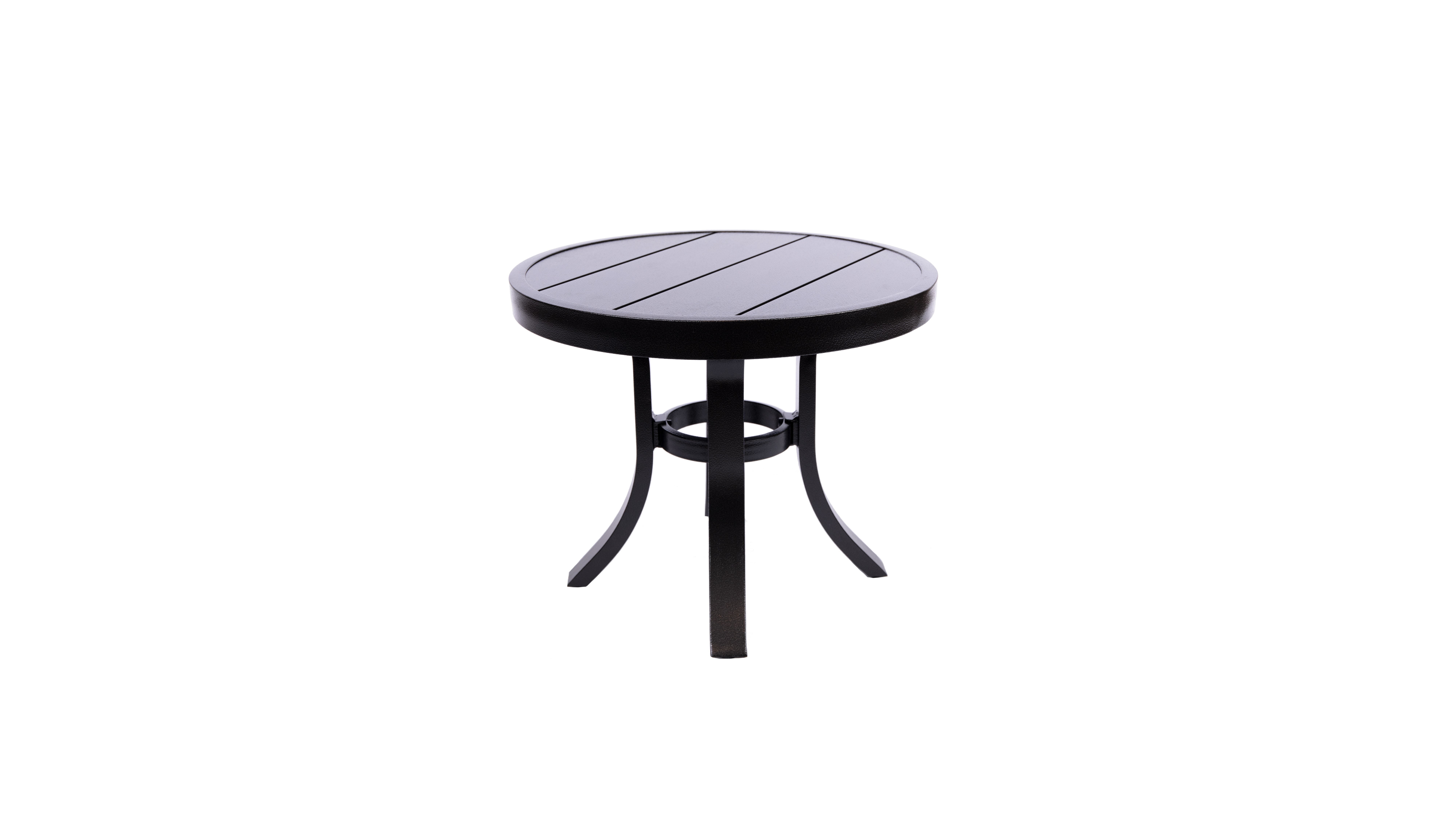24 inch Round Aluminum Slat End Table