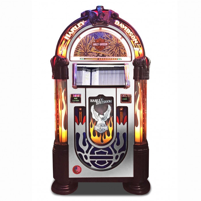 ROCK-OLA Jukebox ROCK-OLA BUBBLER HARLEY-DAVIDSON MUSIC CD JUKEBOX Brushed Aluminum