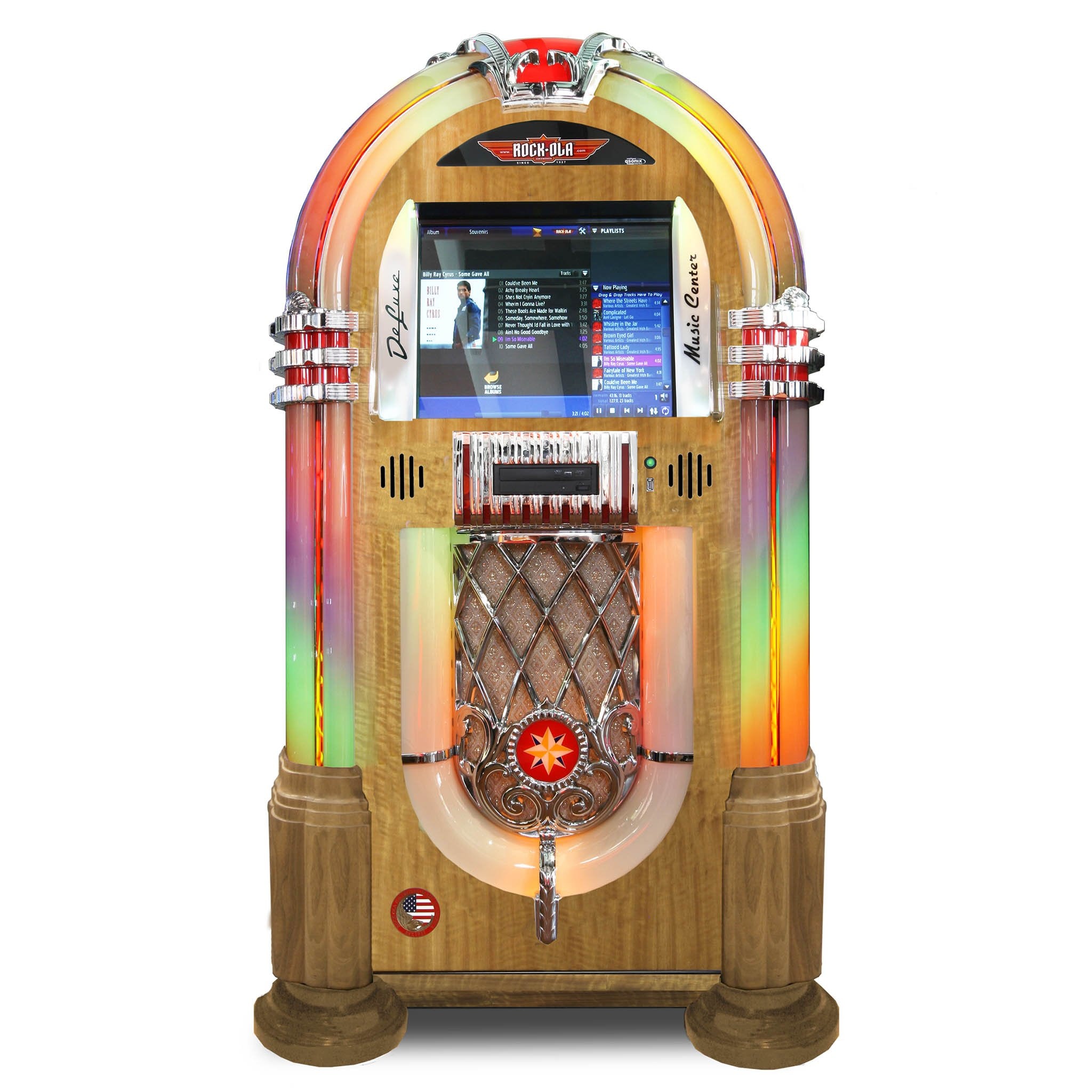 ROCK-OLA Jukebox ROCK-OLA BUBBLER DIGITAL MUSIC CENTER Light Oak