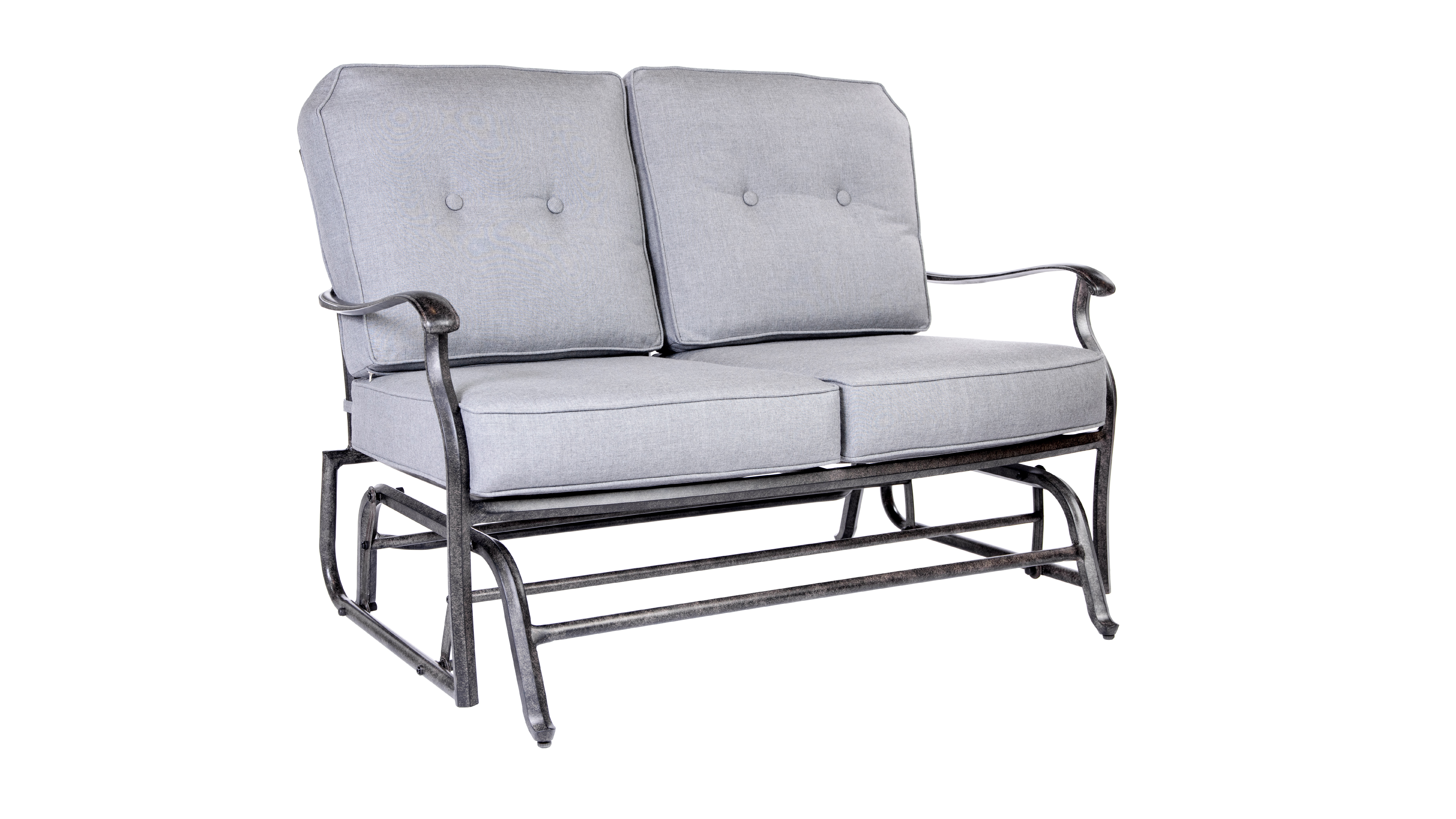 Madelyn Cushion Aluminum Loveseat Glider