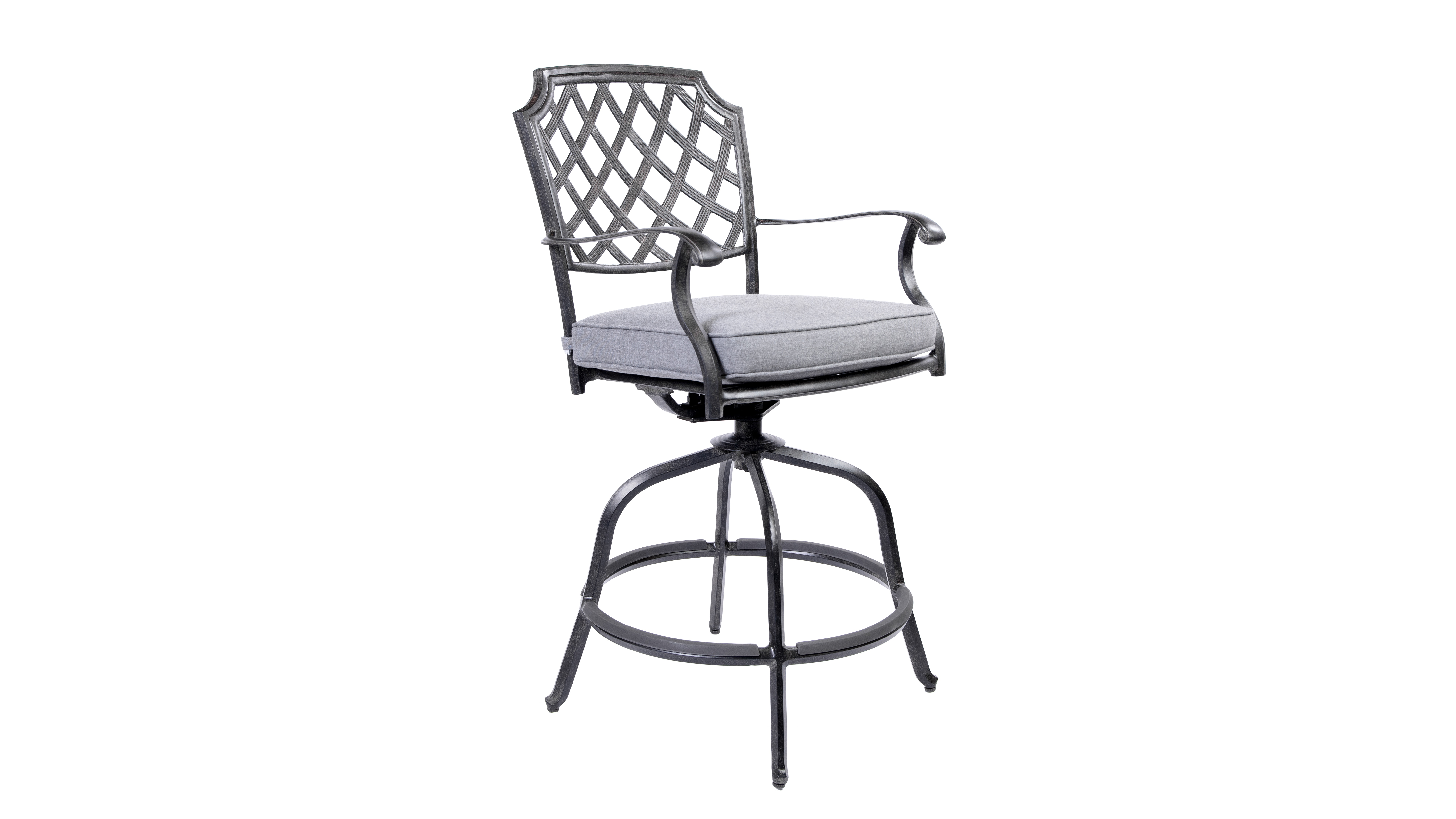 Kauai Casuals Cushion Barstool Madelyn Cast Aluminum Cushion Barstool