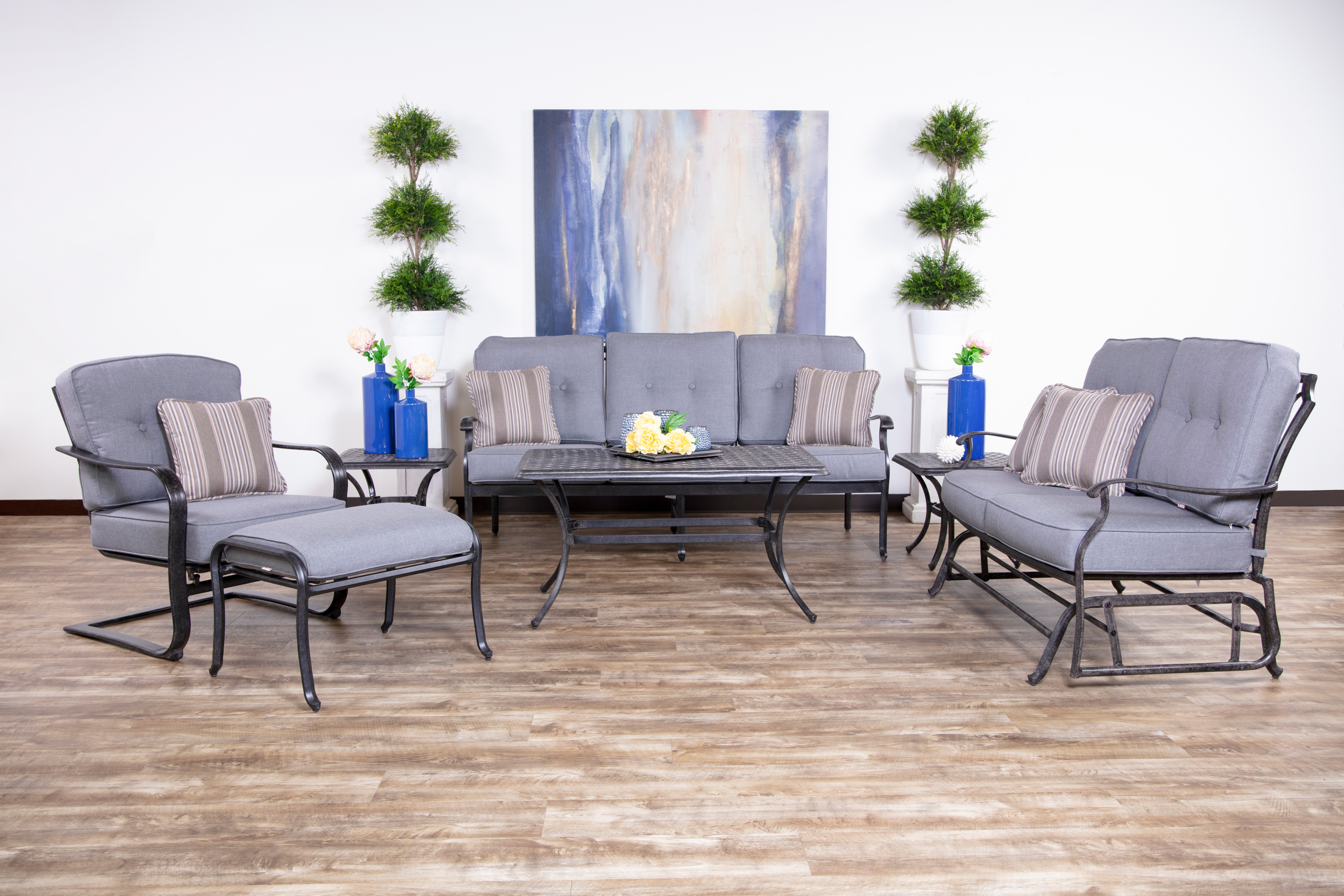 Kauai Casuals Deep Seating Set Madelyn 6pc Cushion Deep Seating Set