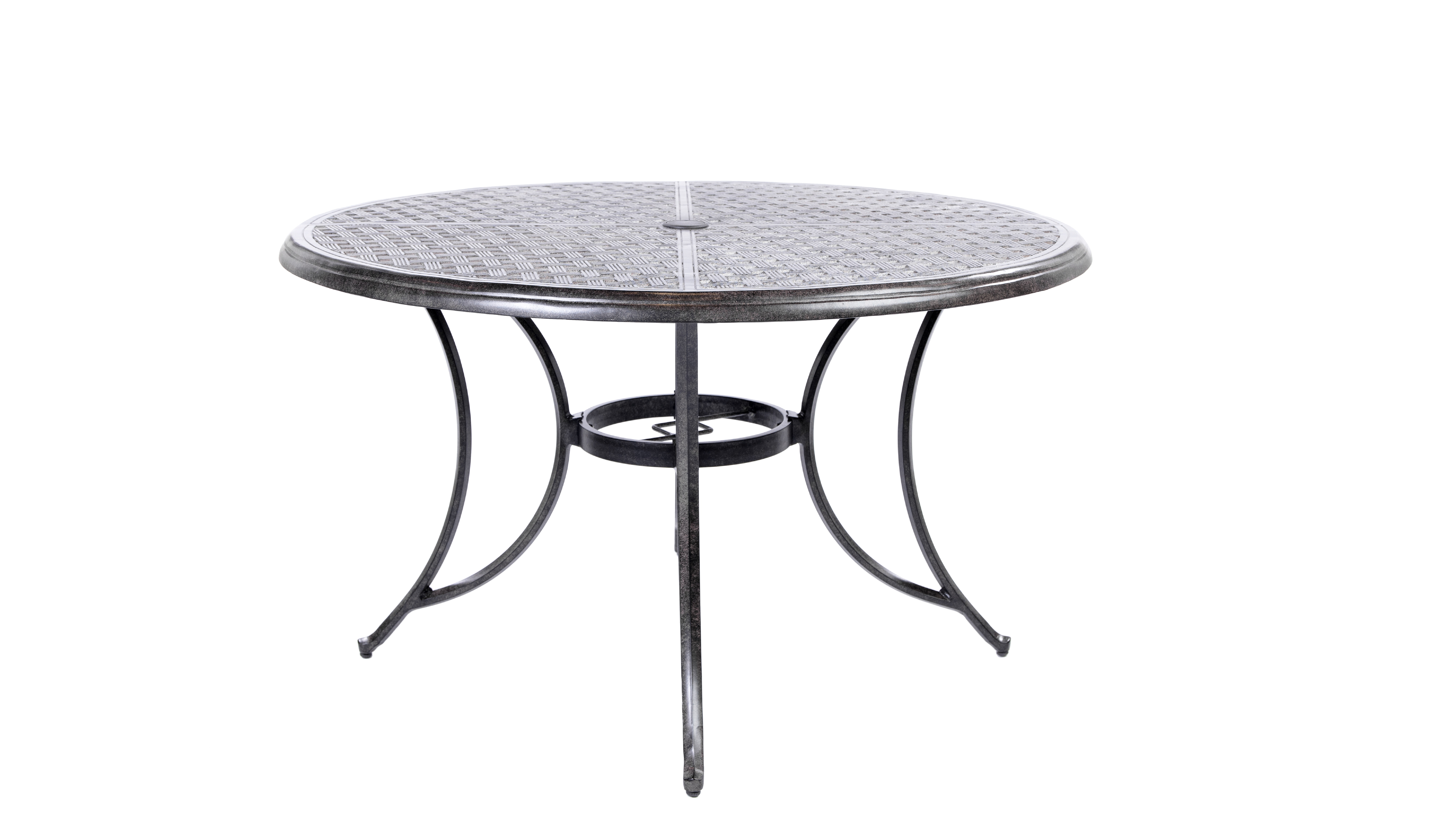 Kauai Casuals Dining Table Madelyn 48 inch Round Cast Aluminum Dining Table