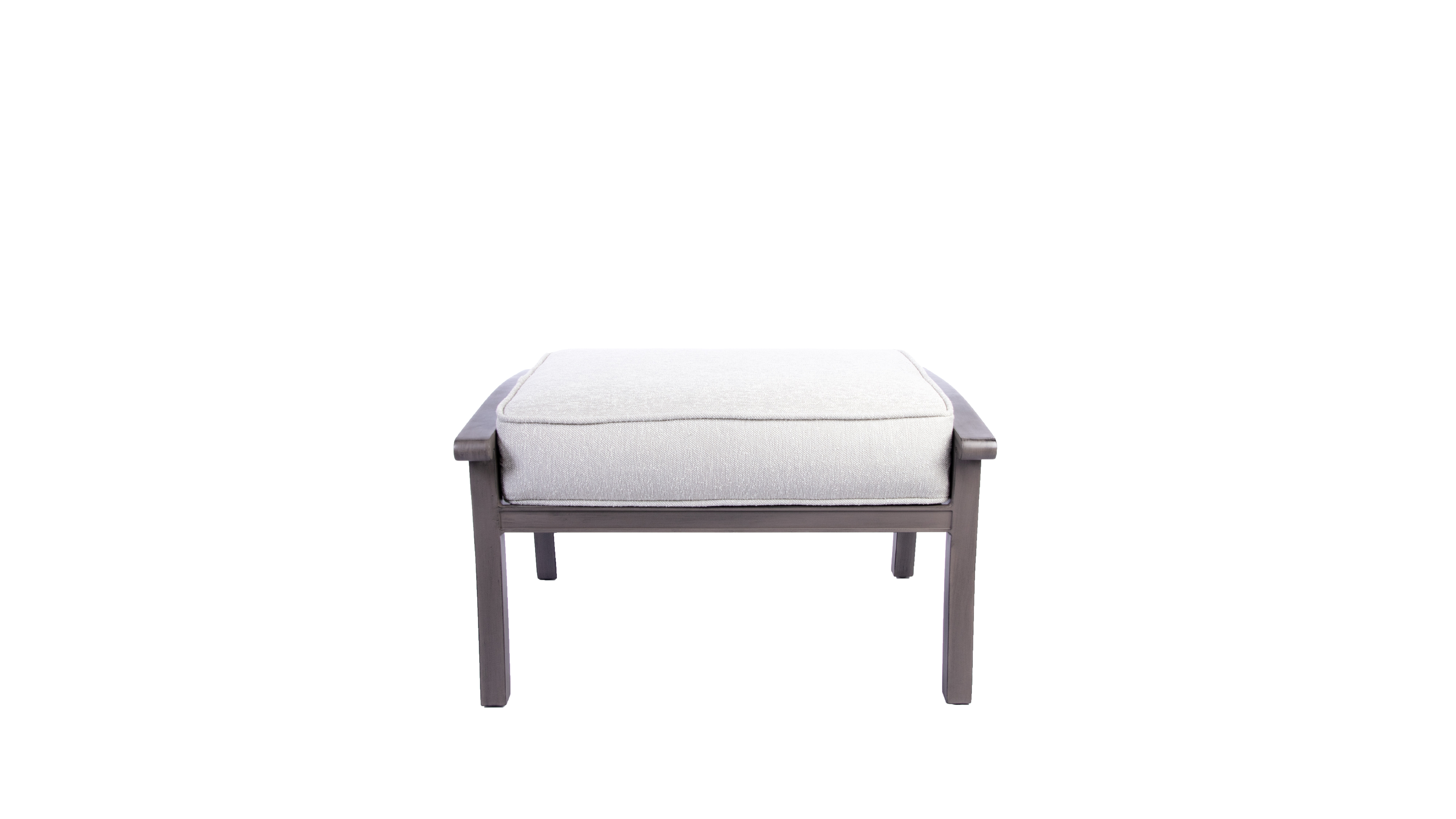 Palms Cushion Aluminum Ottoman