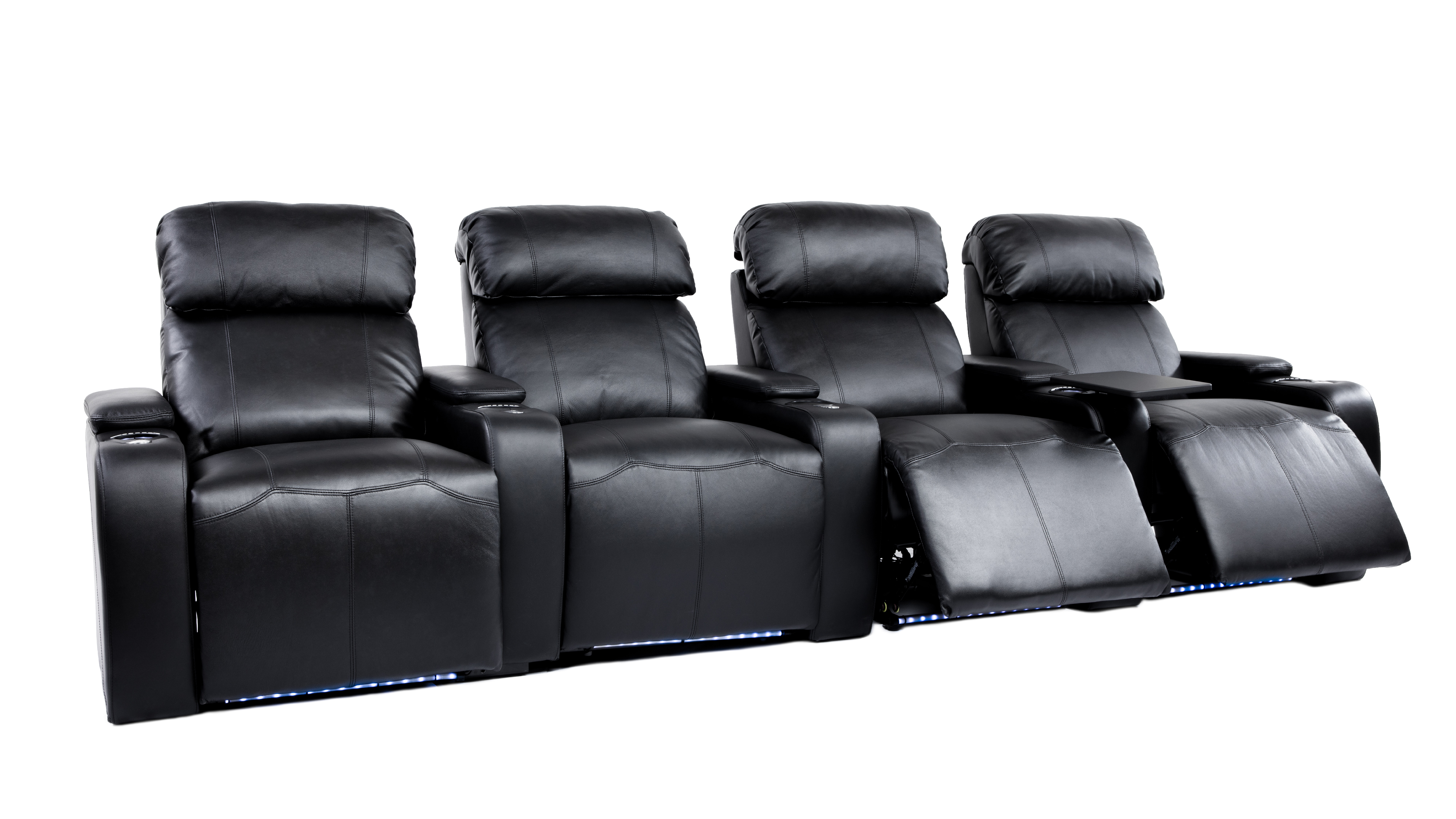 American Home 4 Seat Power Recline Theater Group River 4 Seat HTS Group
