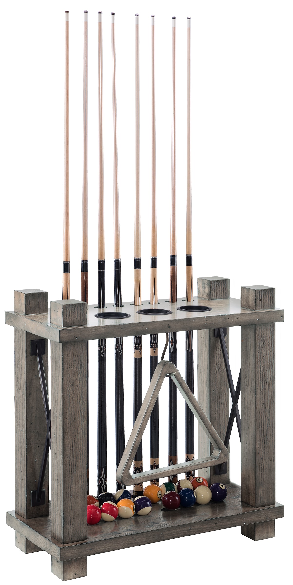 Legacy Billiards Cue Rack Rustic Floor Cue Rack