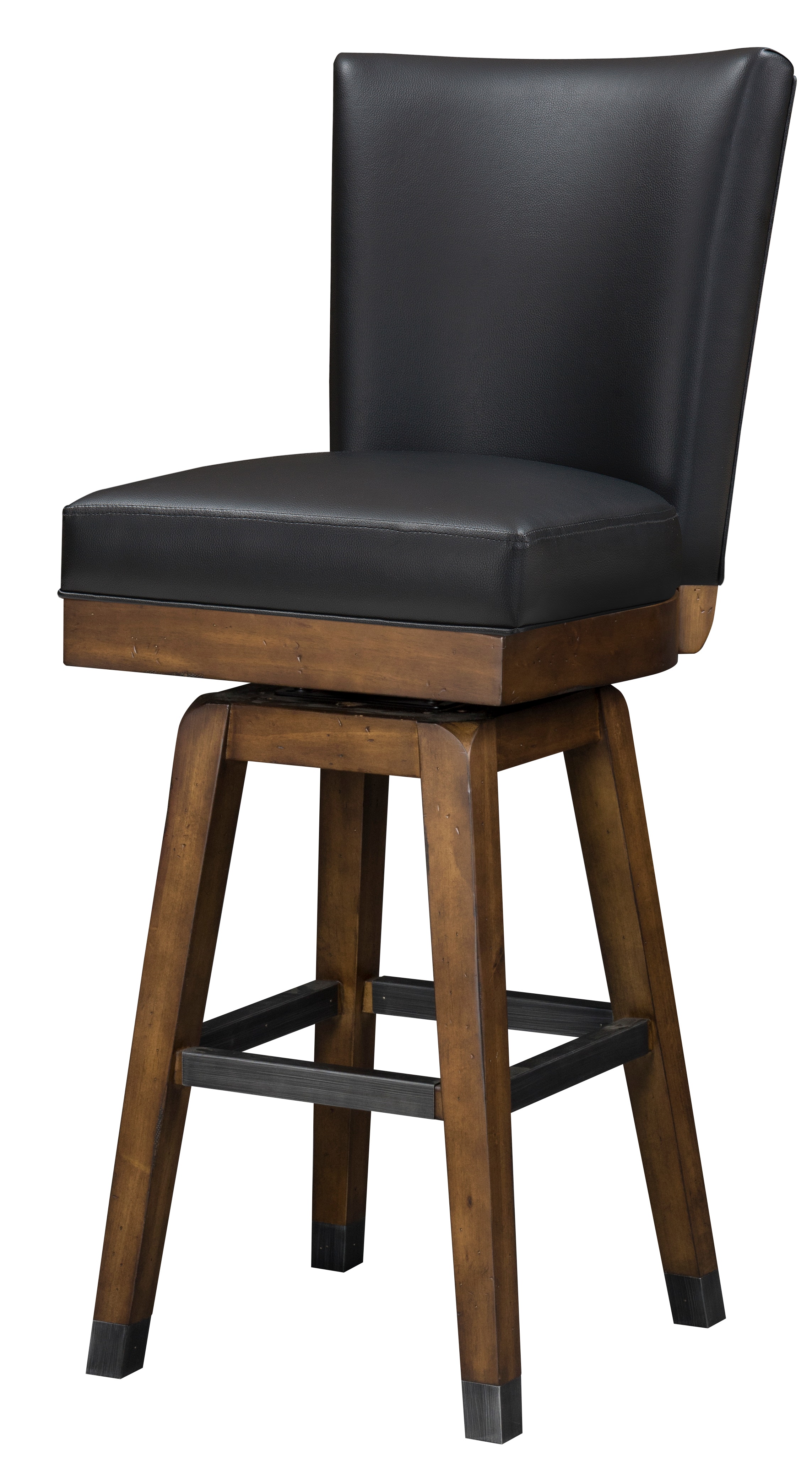 Legacy Billiards Stool Rustic Backed Barstool