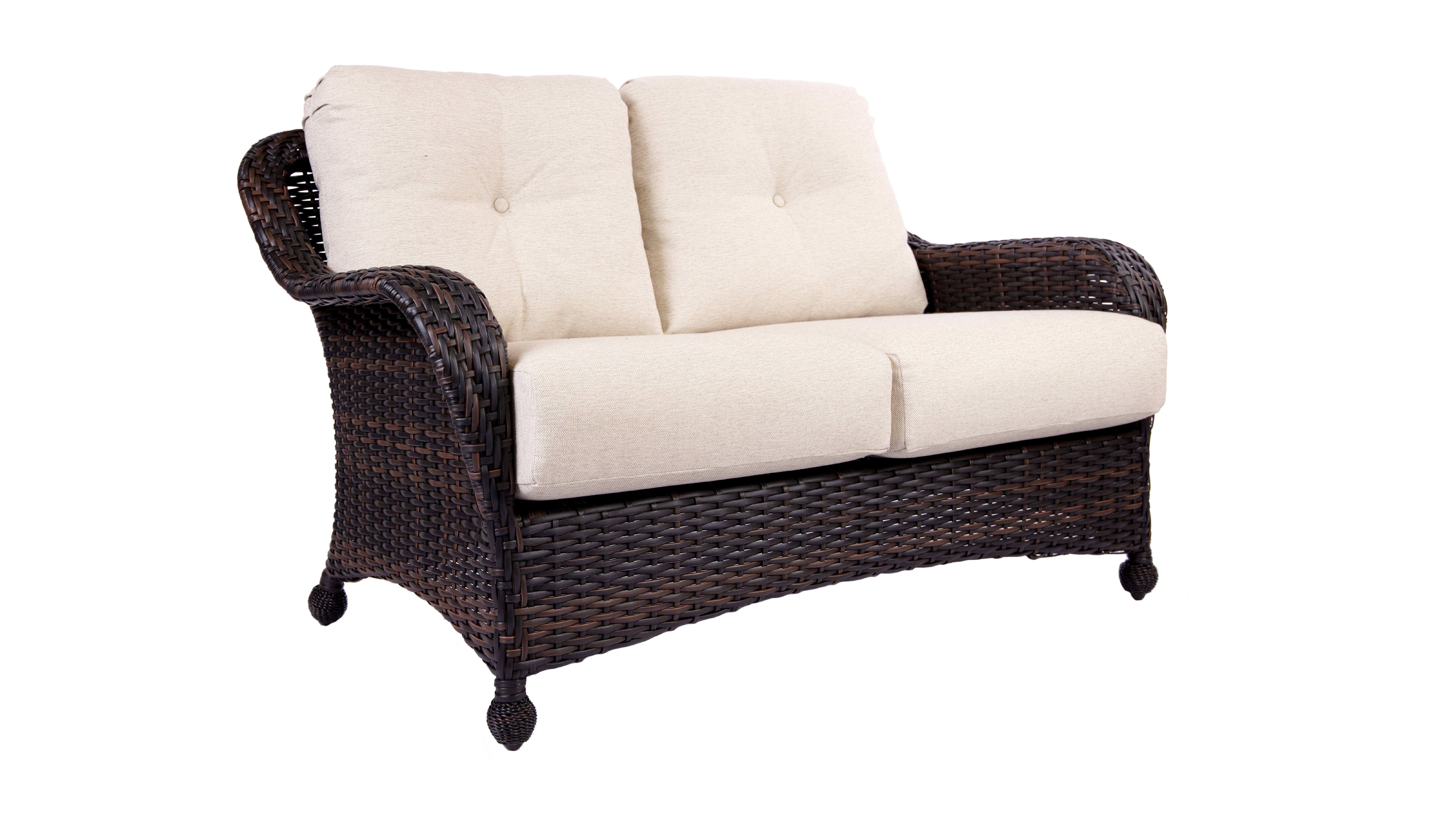 Sands Cusion Synthetic Wicker Loveseat