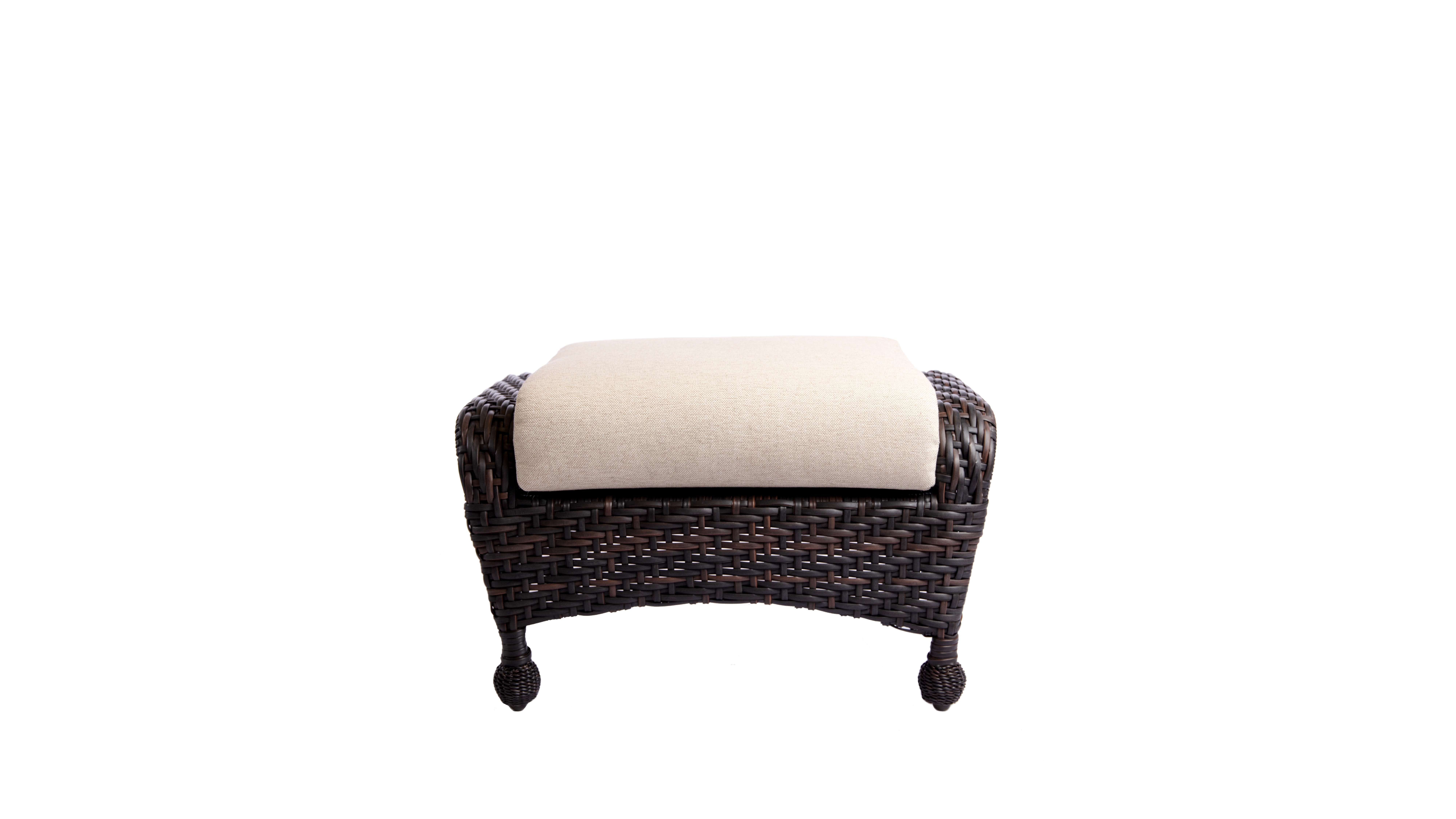 Sands Cushion Synthetic Wicker Ottoman