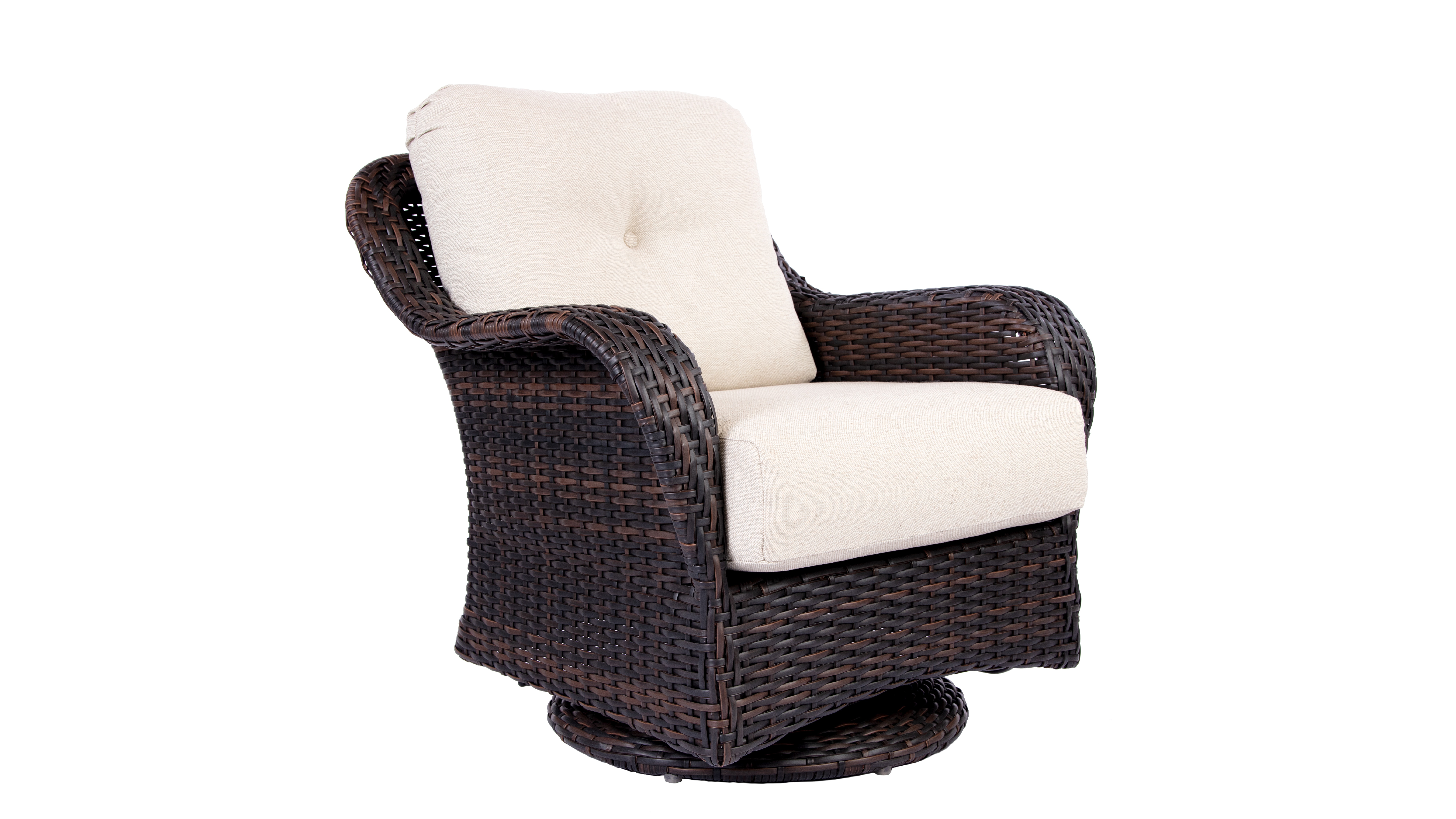 Sands Cushion Synthetic Wicker Swivel Glider