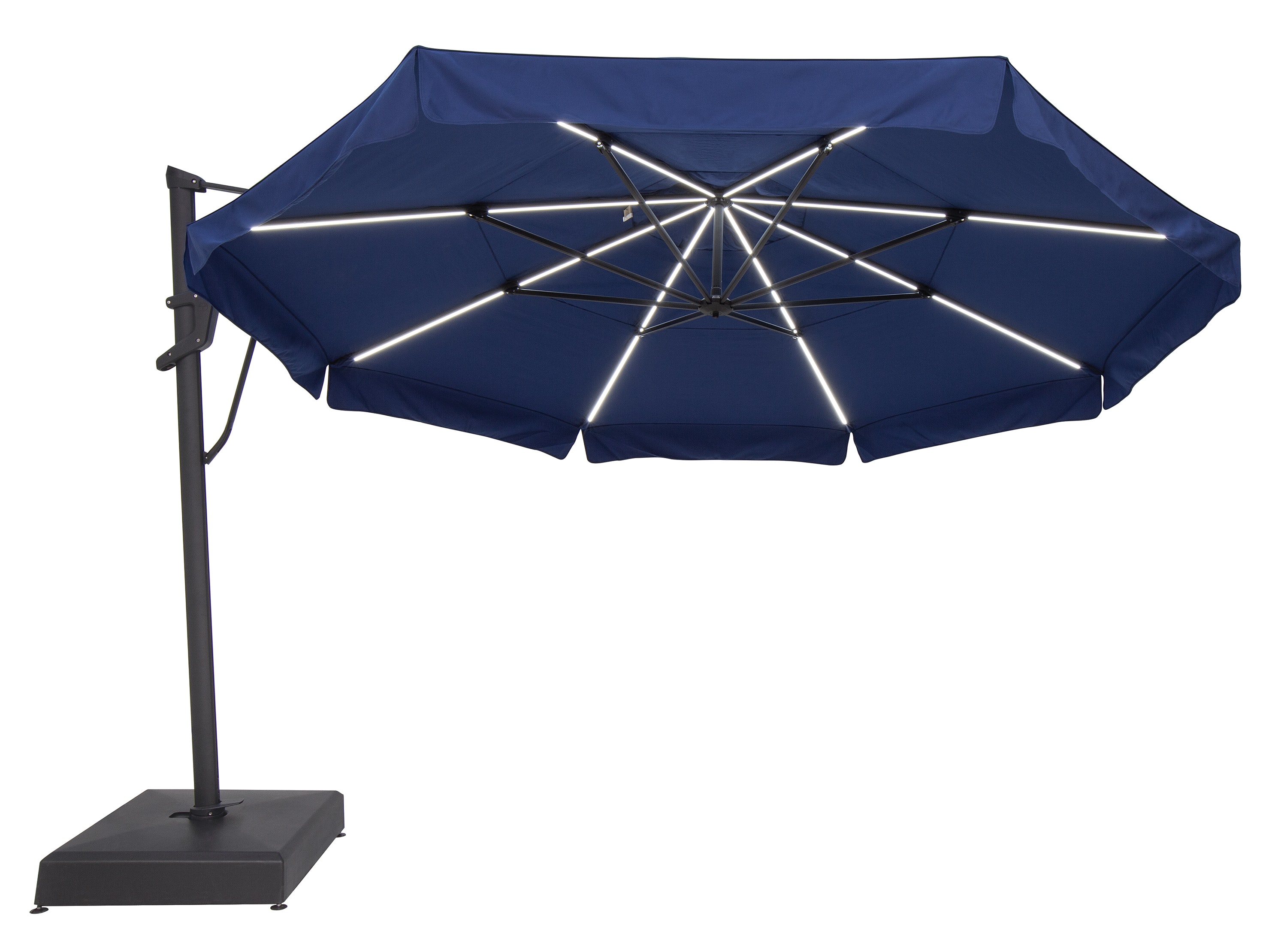 Treasure Garden Umbrella Starlux Cantilever Plus Umbrella 13 Foot With Valance