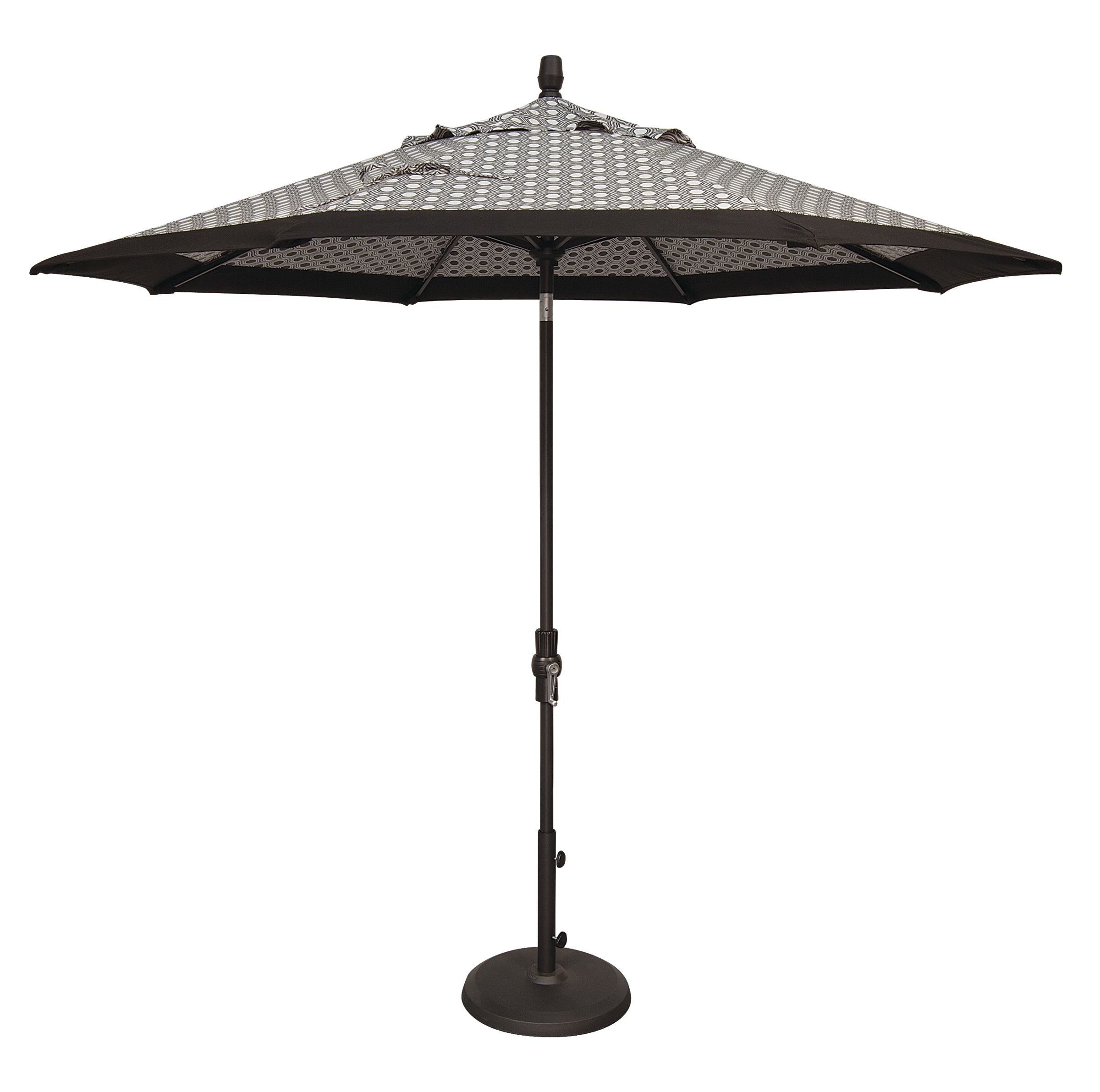 Treasure Garden Umbrella 9 Foot Collar Tilt Umbrella Single Wind Vent