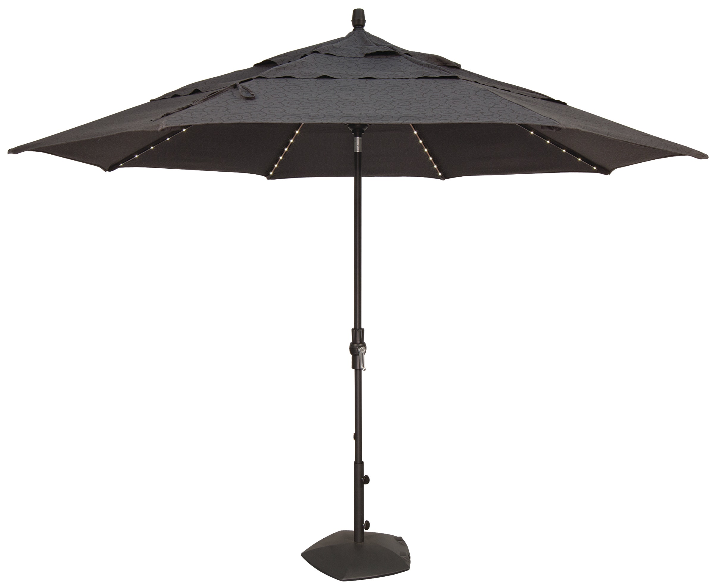 Treasure Garden Umbrella Starlux 9 Foot Collar Tilt Umbrella Double Wind Vent
