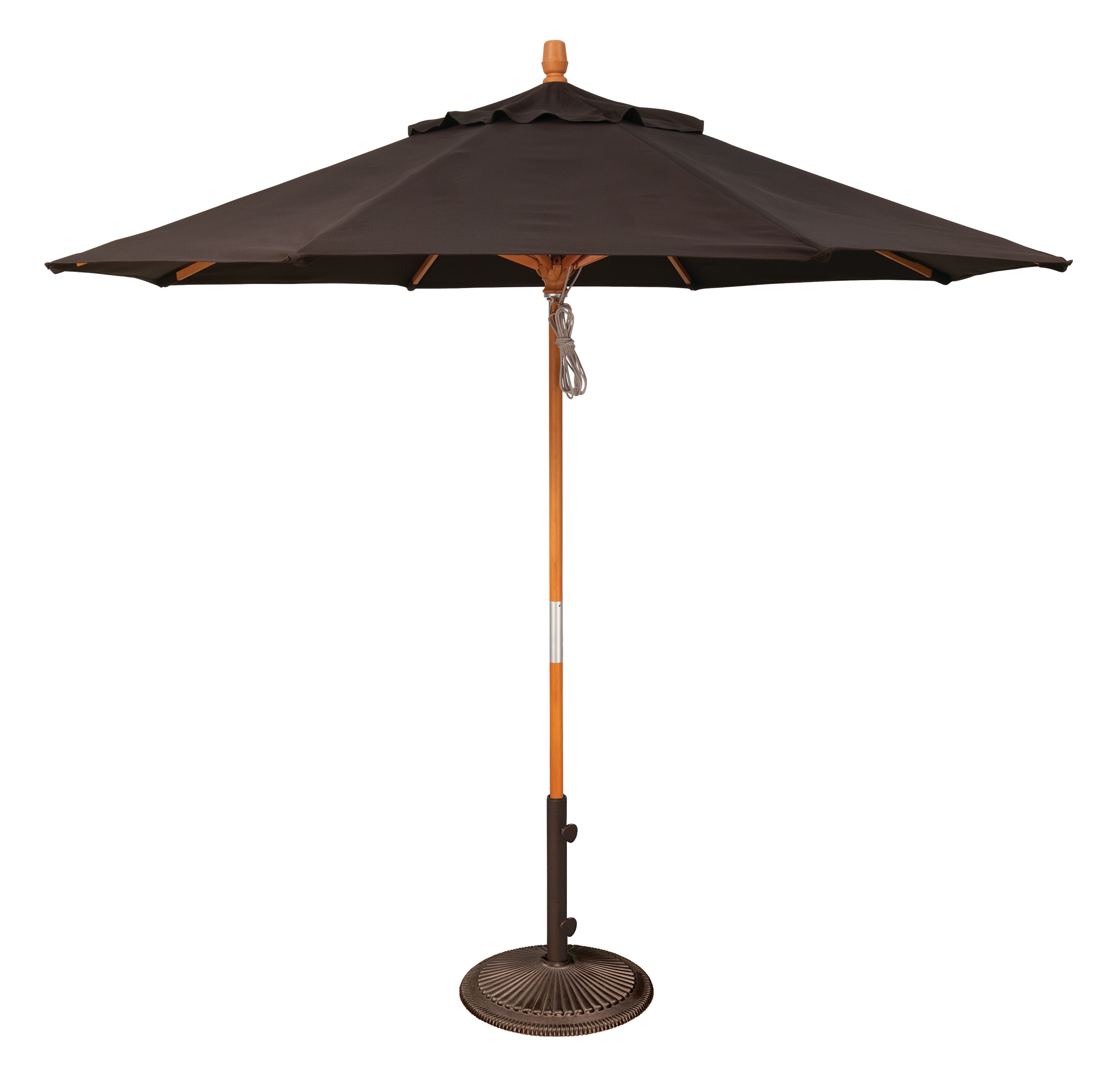 Treasure Garden Umbrella Quad Pulley Lift 9 Foot Umbrella Single Wind Vent