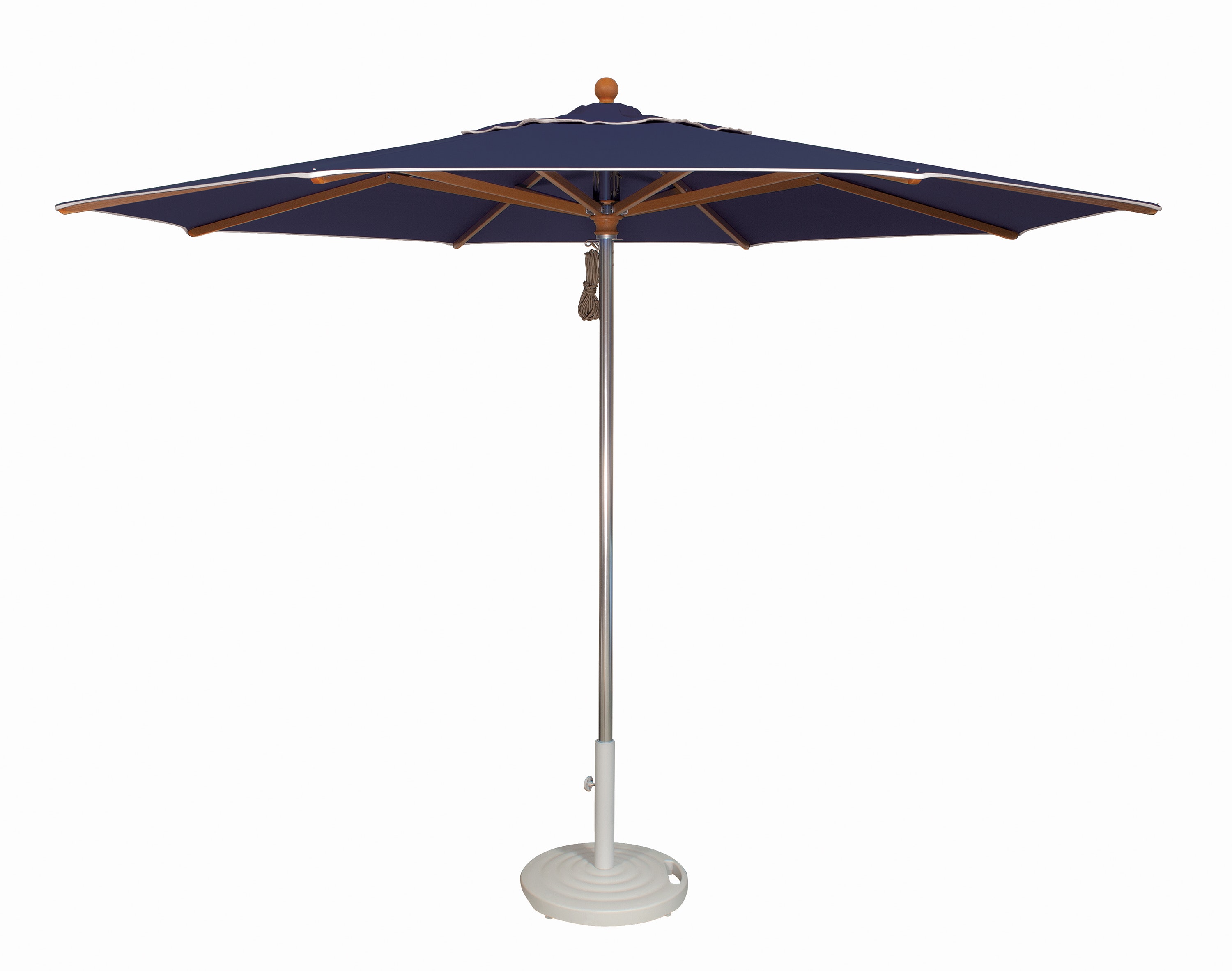 Treasure Garden Umbrella Vienna Aluminum Teak 11 Foot Umbrella No Trim
