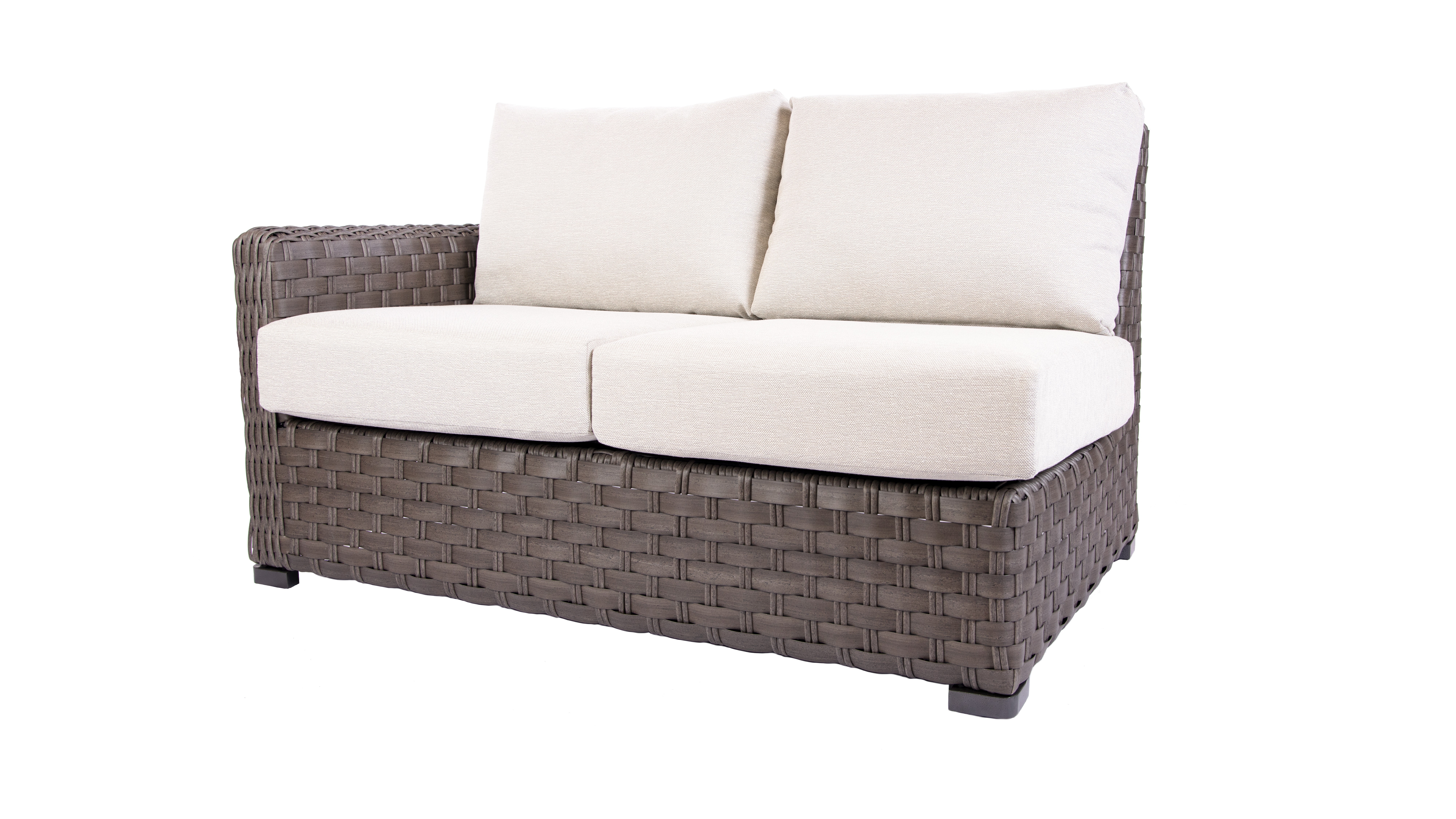 Twilight Cushion Synthetic Wicker Left Arm Loveseat