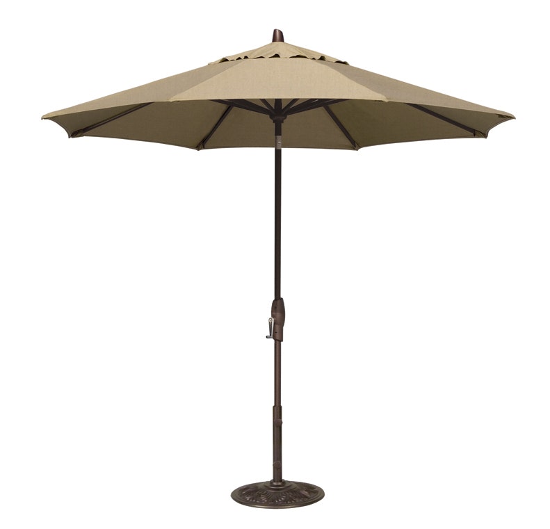 Treasure Garden Umbrella 9 Foot Auto Tilt Umbrella Single Wind Vent