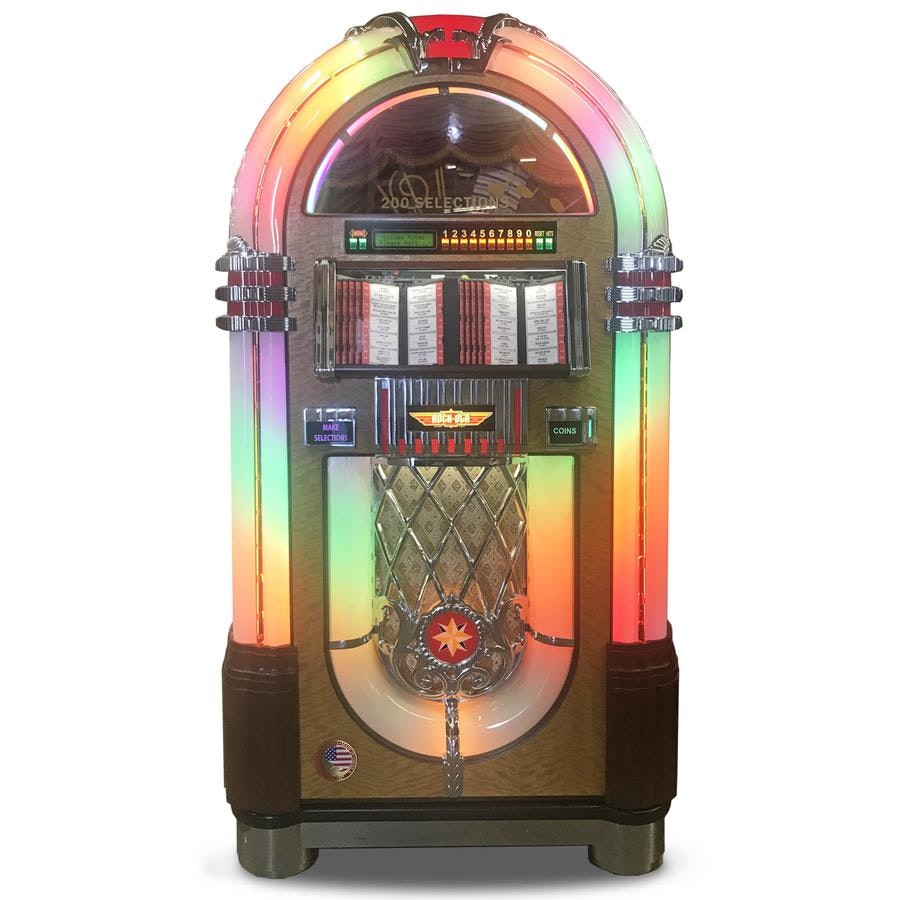 ROCK-OLA Jukebox ROCK-OLA AUTHENTIC BUBBLER VINYL 45 WITH BLUETOOTH Walnut