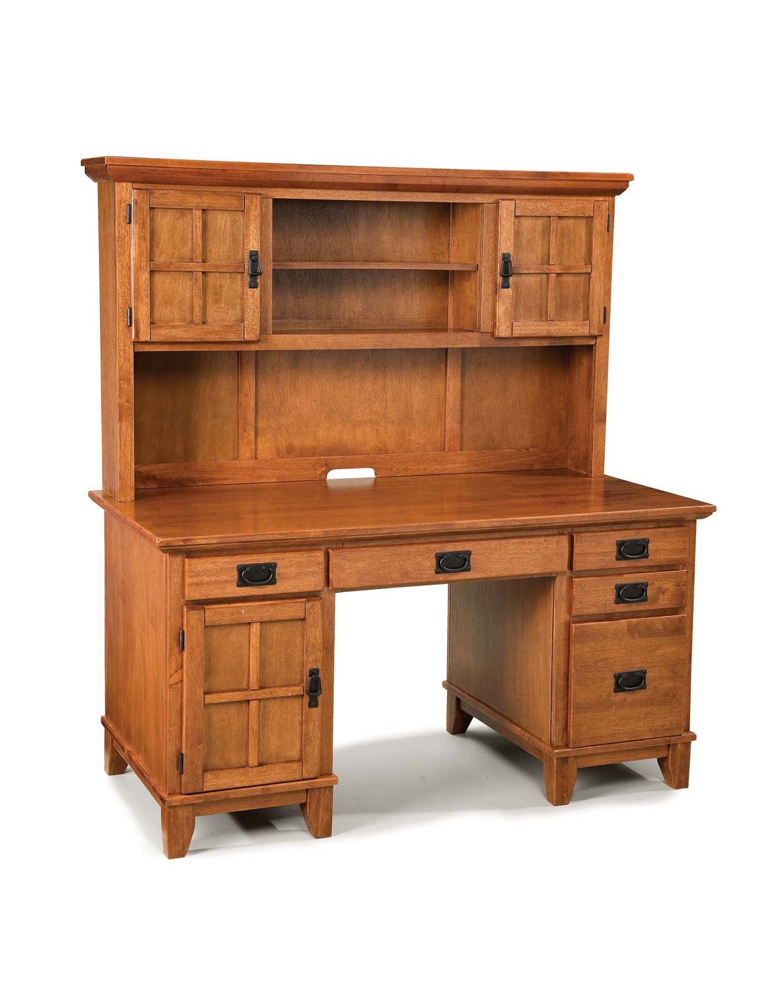 homestyles Pedestal Desk with Hutch 5180-184