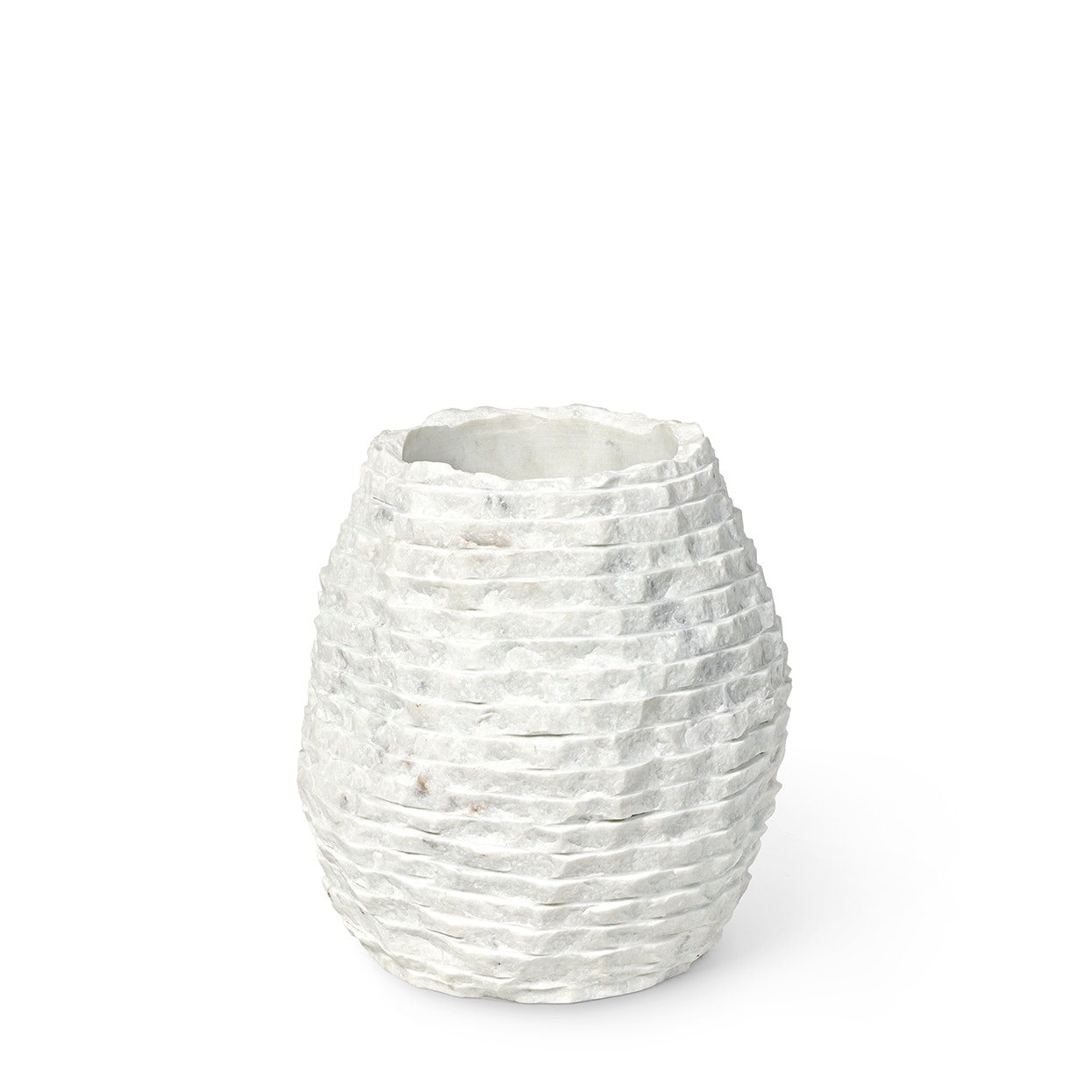 Palecek AMBROSE CHISELED MARBLE VASE, SHORT 1783-05