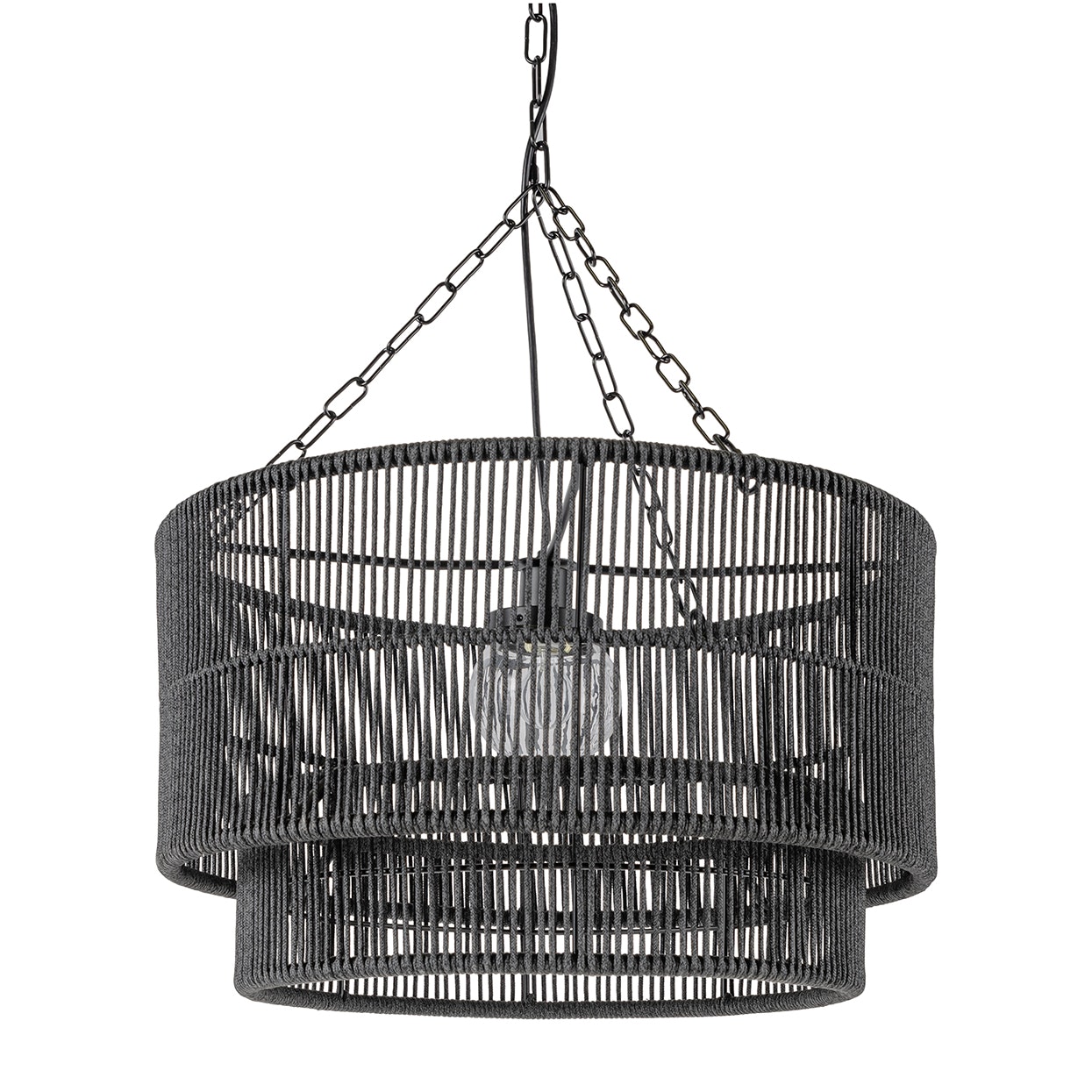 Palecek TANNER OUTDOOR PENDANT DRUM, BLACK 2016-79