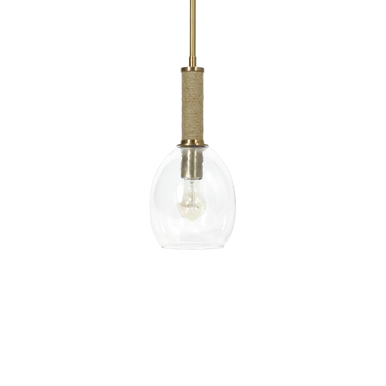 Palecek BRONSON GLASS PENDANT, BRASS 2067-79