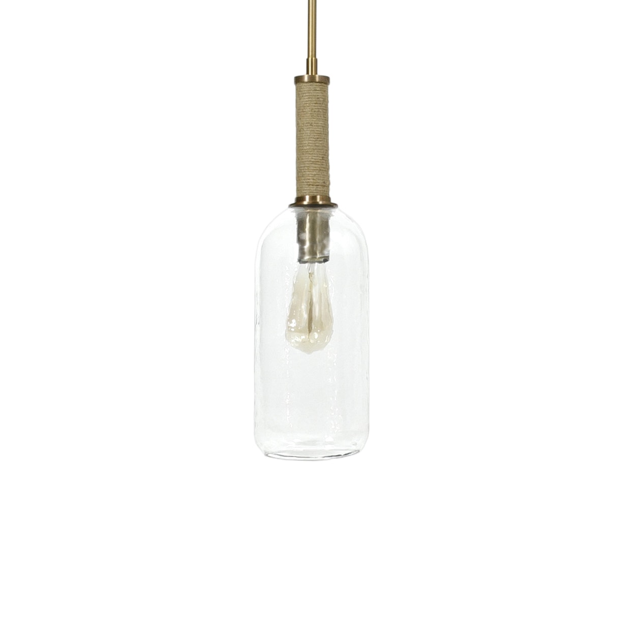 Palecek BRONSON GLASS PENDANT LONG, BRASS 2068-79