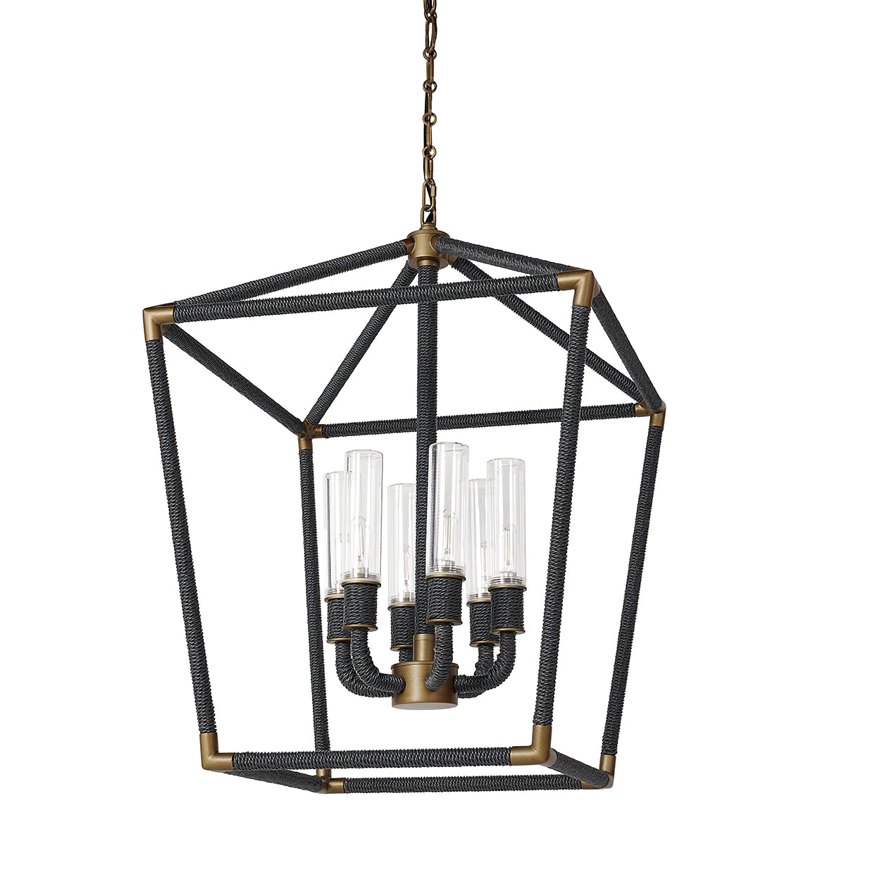 Palecek HOLLISTER OUTDOOR CHANDELIER, LARGE, BLACK 2100-10