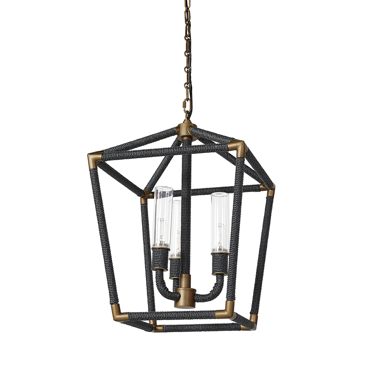 Palecek HOLLISTER OUTDOOR CHANDELIER, SMALL, BLACK 2148-10