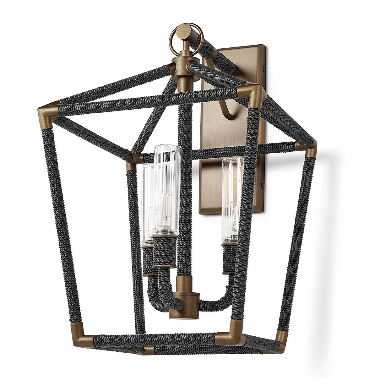 Palecek HOLLISTER OUTDOOR SCONCE, LARGE, BLACK 2196-10