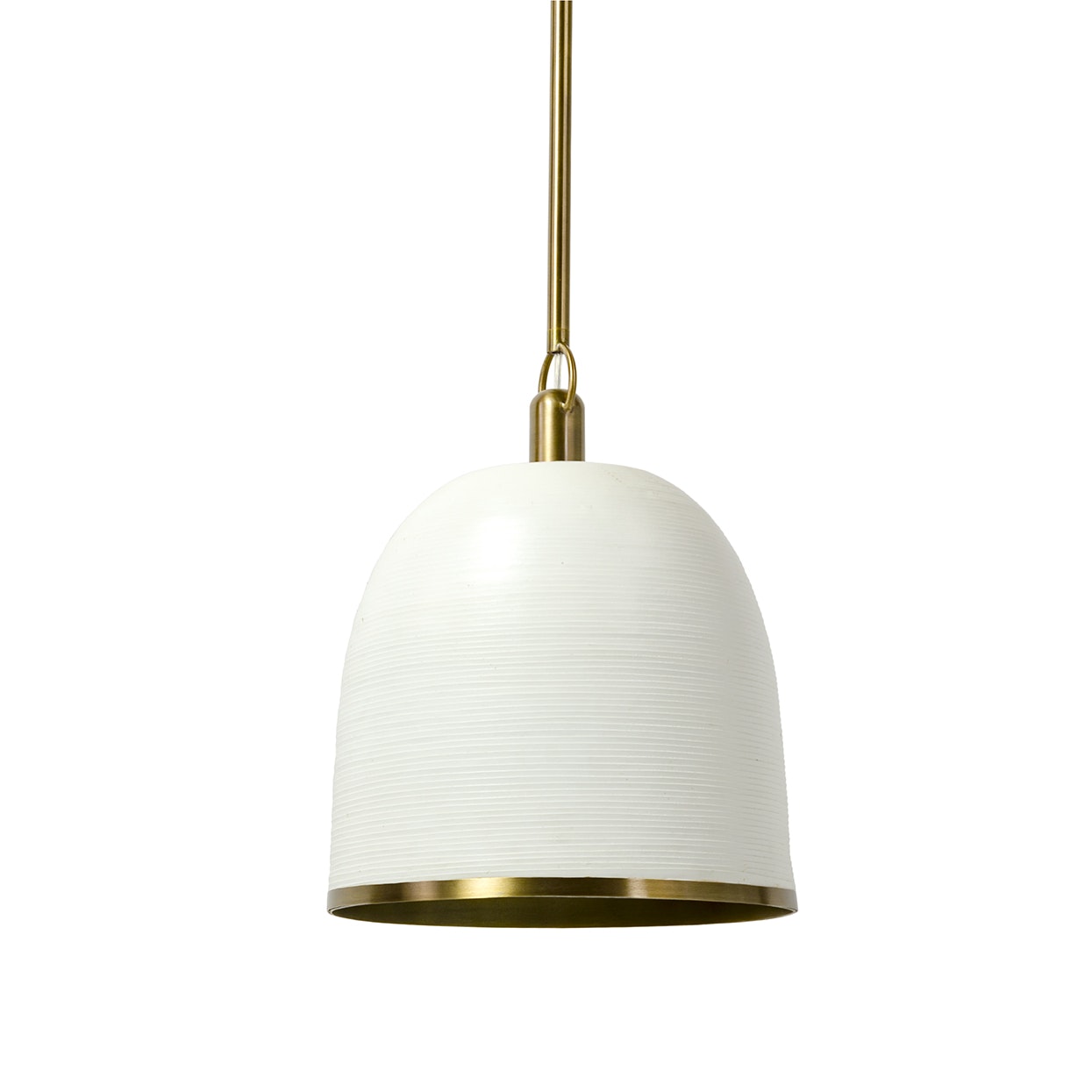 Palecek RIVOLI LEATHER PENDANT WHITE 2255-79