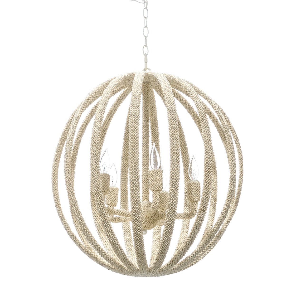 Palecek MADERA COCO CHANDELIER, WHITE 2409-79