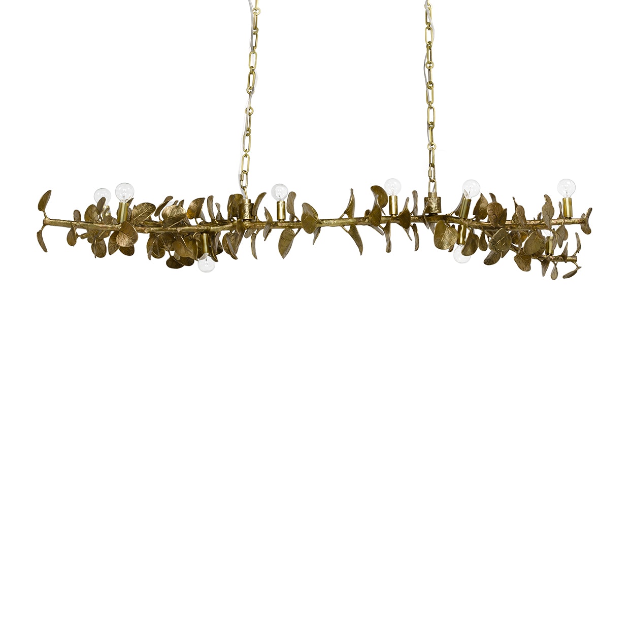 Palecek EUCALYPTUS LEAF BRASS CHANDELIER 2475-79