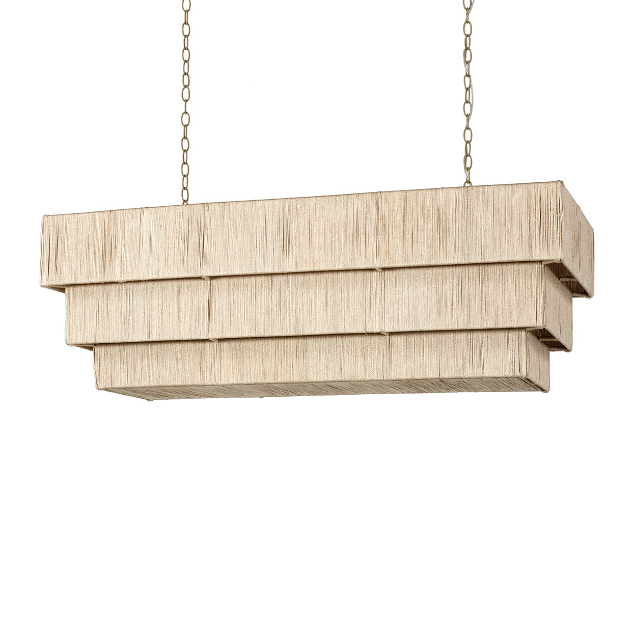 Palecek EVERLY RECTANGULAR CHANDELIER, NATURAL 2632-79