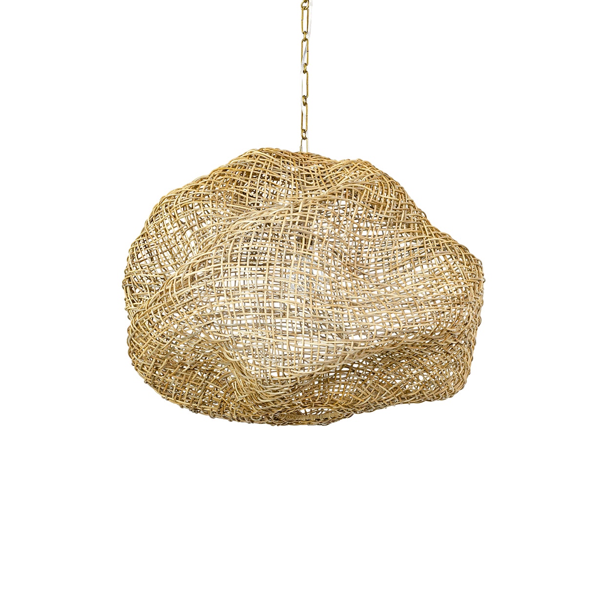 Palecek ANDORRA WICKER PENDANT, MEDIUM NATURAL 2723-79