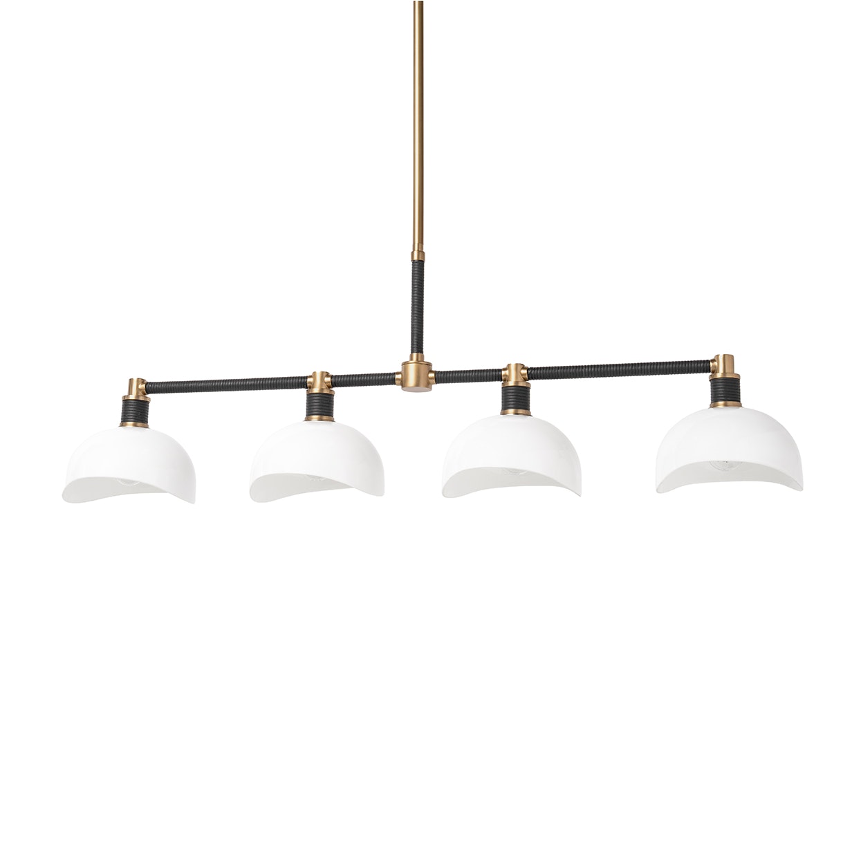 Palecek BROOKLYN CHANDELIER, LONG, BLACK 2874-79