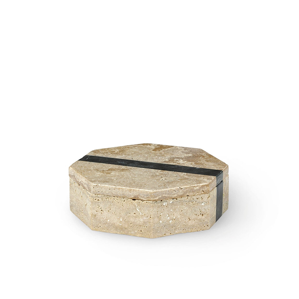 Palecek GRIFFITH TRAVERTINE BOX HEX 3193-79