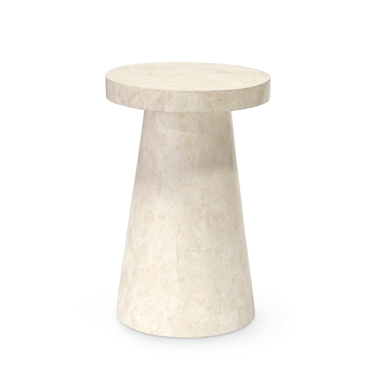 Palecek FOLEY STONE OUTDOOR SIDE TABLE WHITE 6020-41