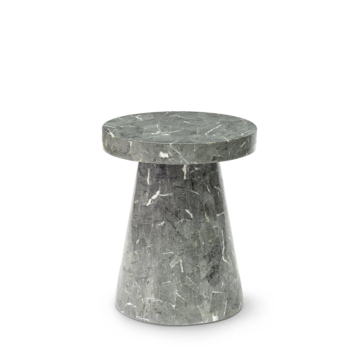 Foley Outdoor Side Table Short Grey PALECEK