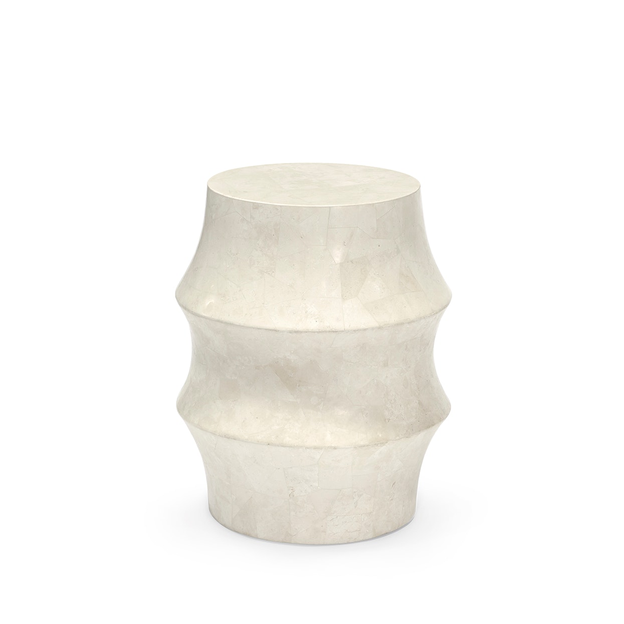 Palecek NALI STONE OUTDOOR STOOL WHITE 6022-41