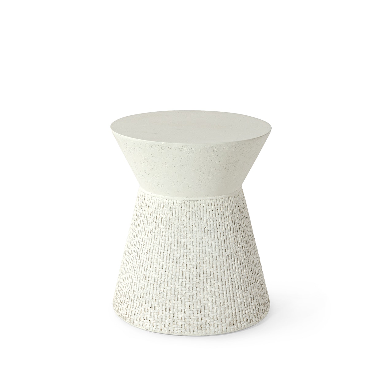 Palecek ACADIA OUTDOOR SIDE TABLE, WHITE 6080-05