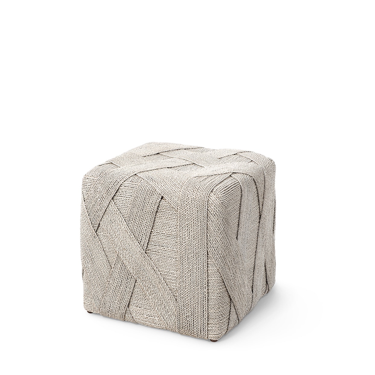 Palecek HENLEY HASSOCK, WHITEWASH 6312-03