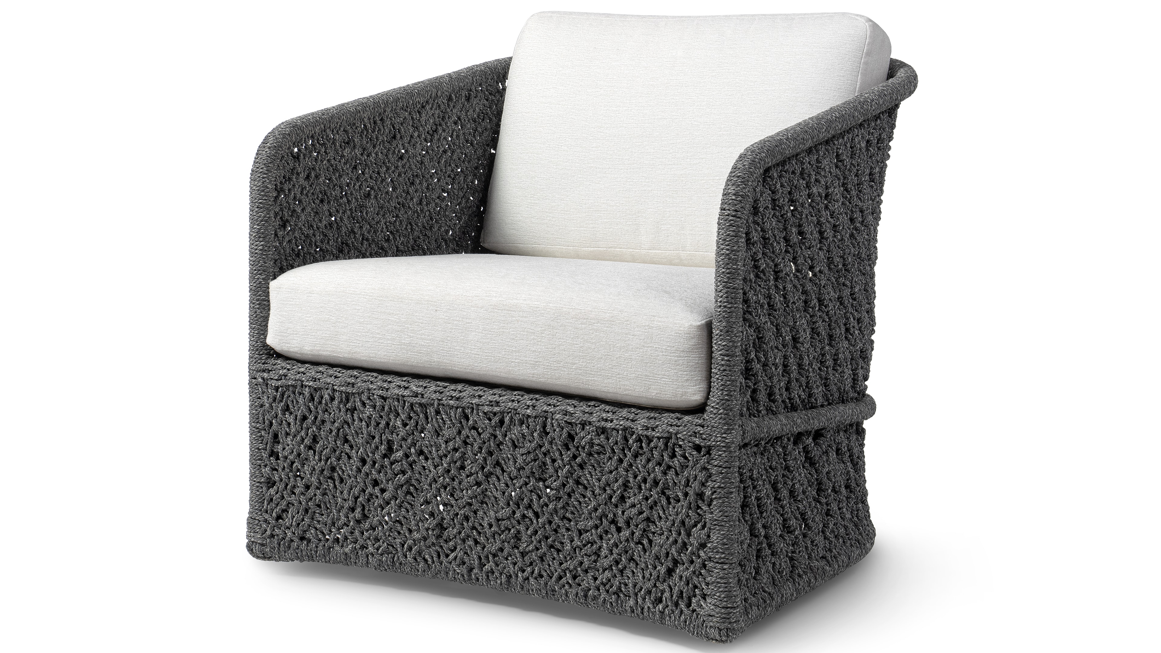 Palecek JENSON OUTDOOR SWIVEL LOUNGE CHAIR, CHARCOAL 7009-69