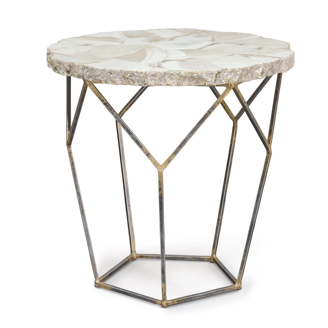 Palecek LOREN FOSSILIZED CLAM SIDE TABLE 7140-79