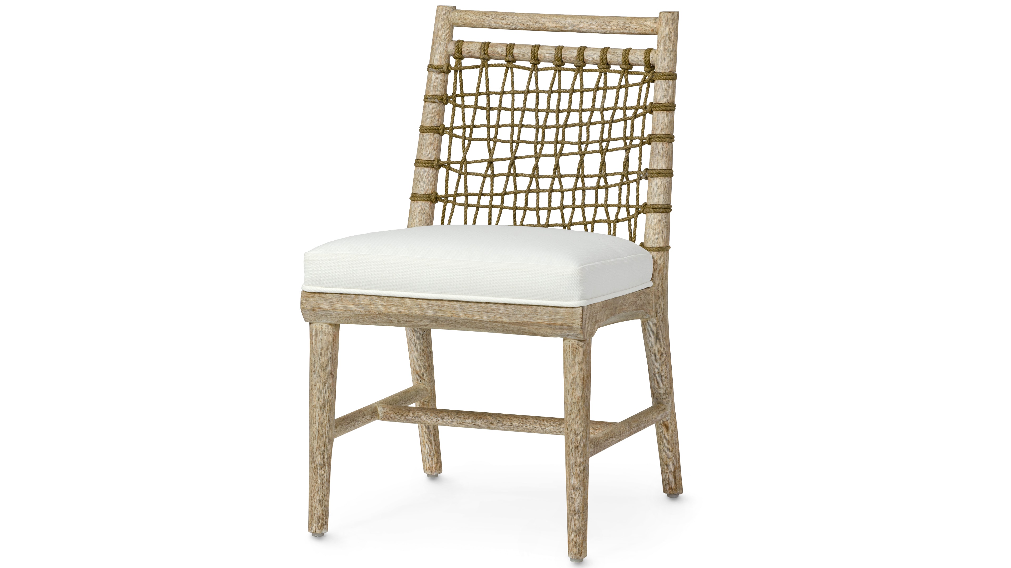 Palecek PRATT SIDE CHAIR CERUSED WHITE 7160-03