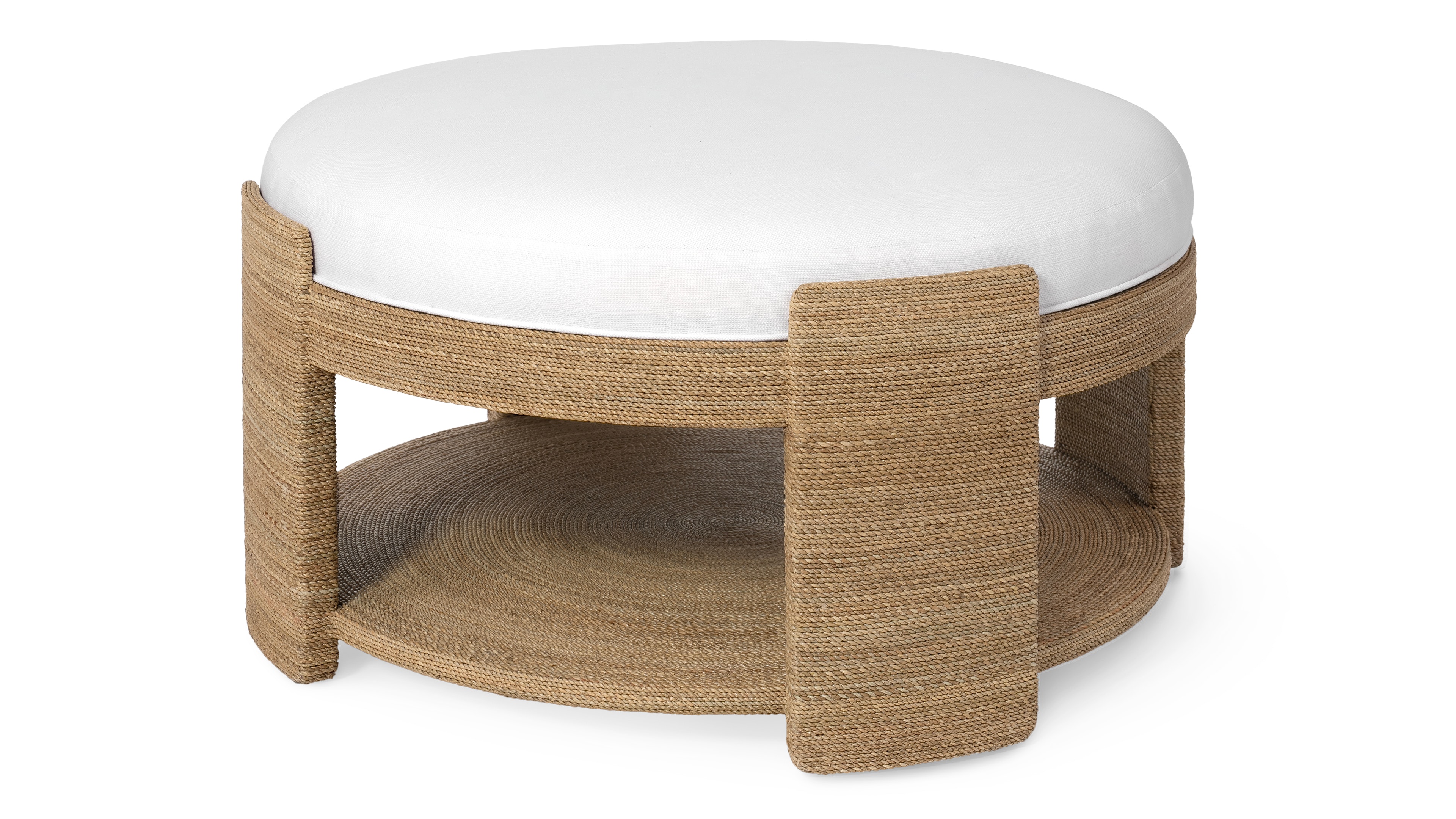 Palecek FAYE OTTOMAN, LARGE, NATURAL 7175-01